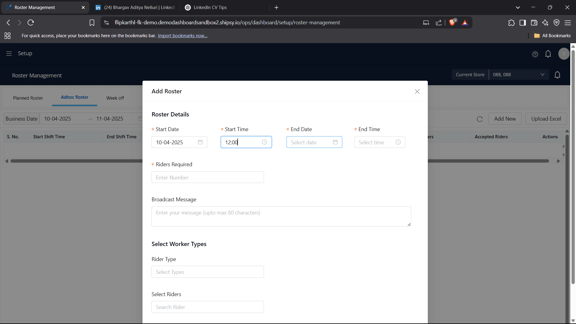 Step #8: here Select the end date of the program.
