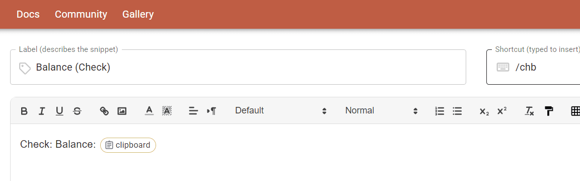 Step #1: Example snippet