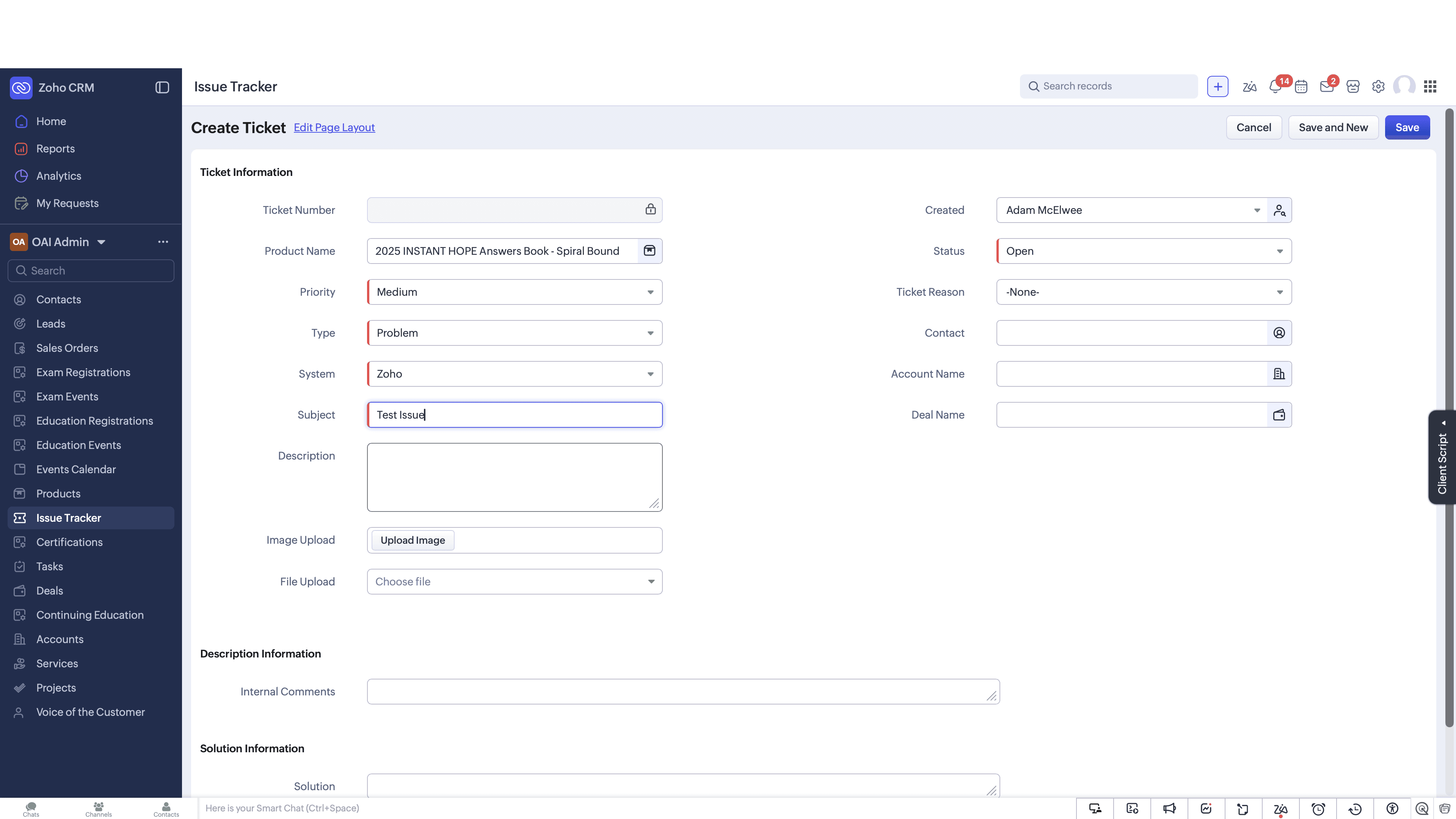 Step #7: Enter a clear, descriptive summary in the Subject field.