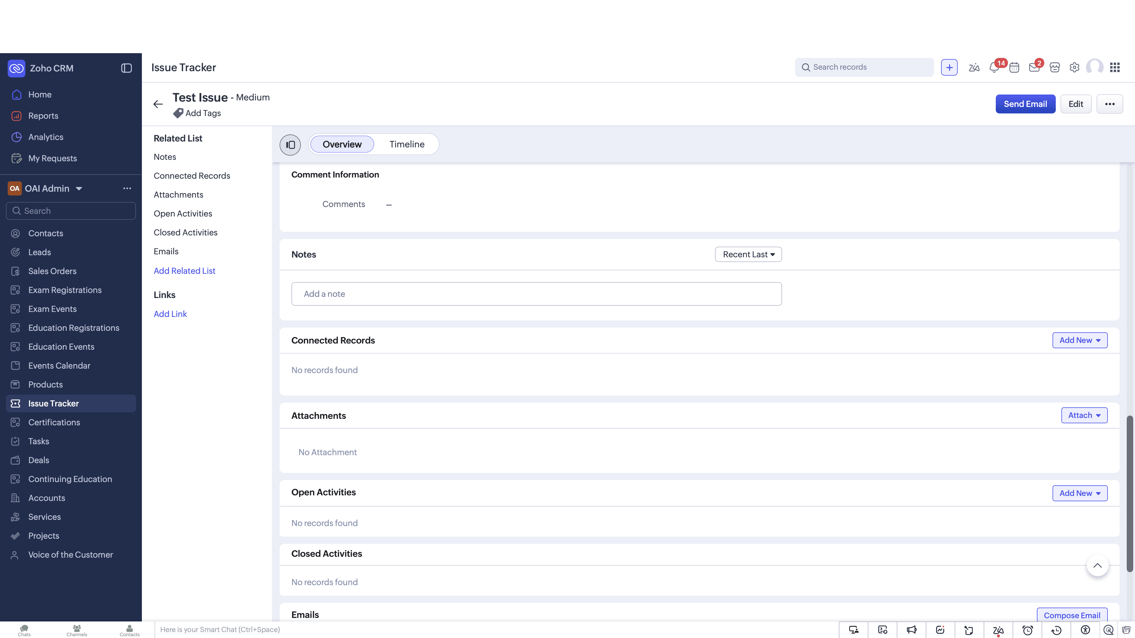 Step #11: Navigate to the Notes section of the newly created ticket record.
