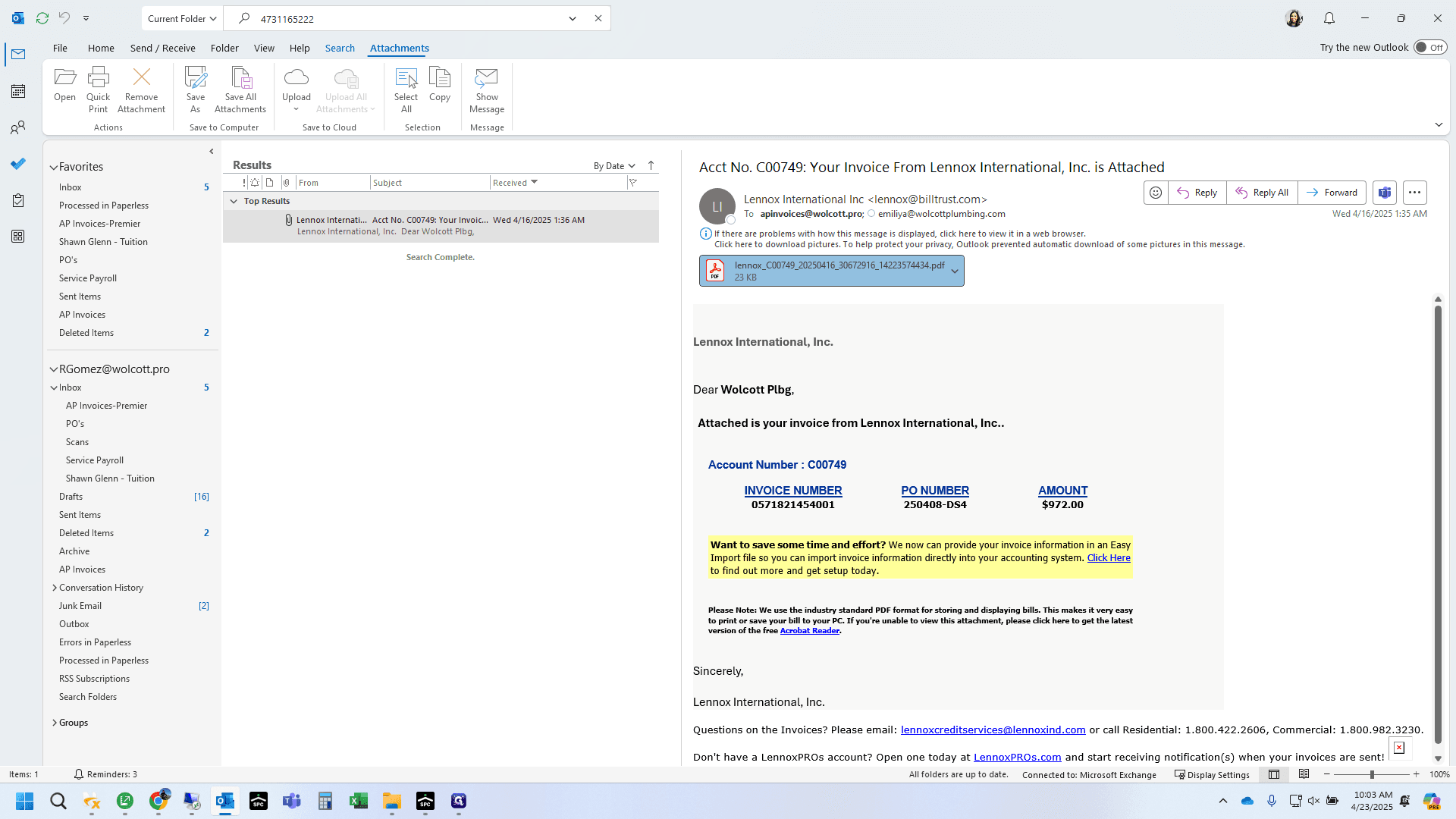 Step #4: Open the invoice that you searched for