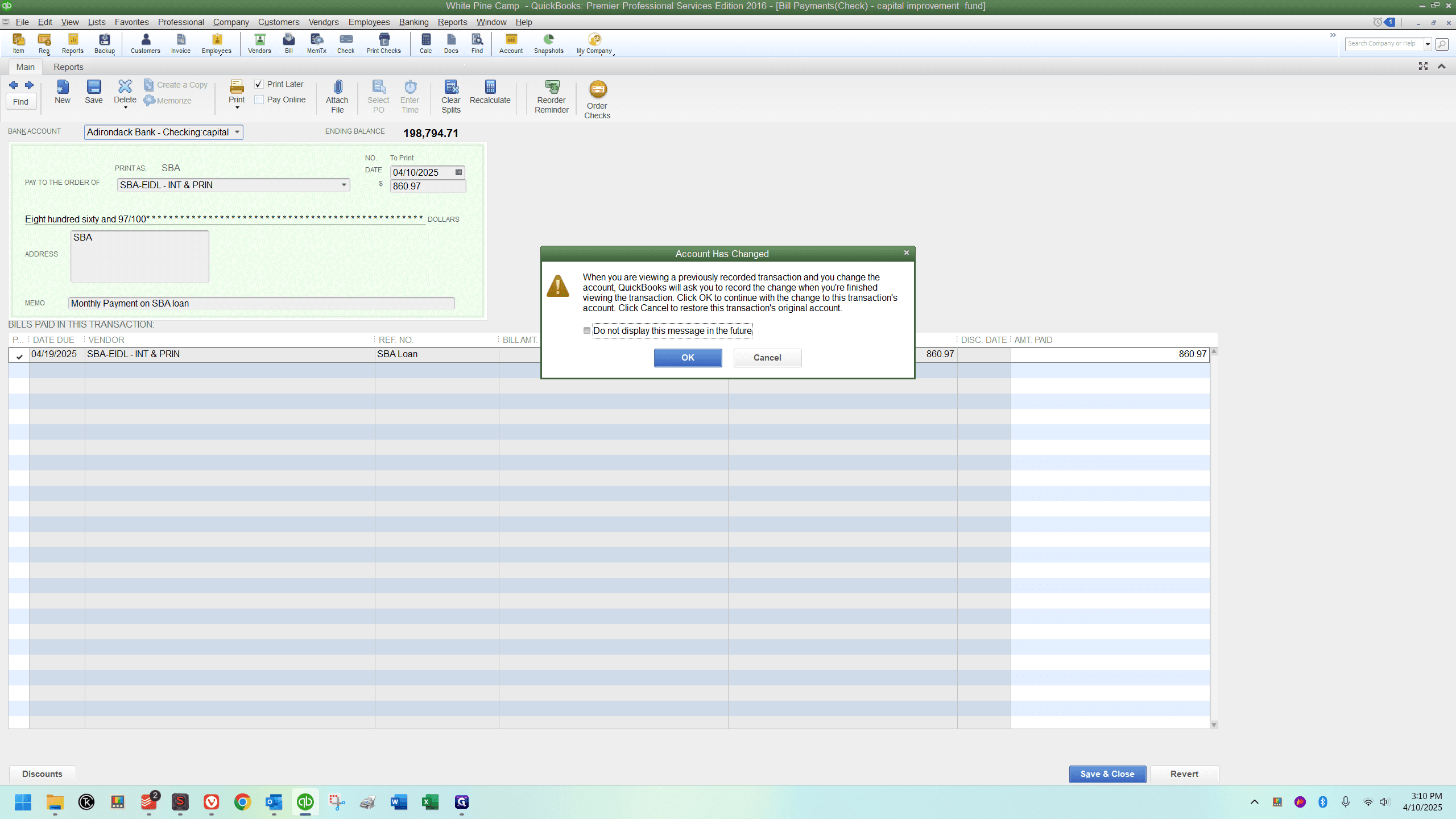 Step #21: Click on "Do not display"