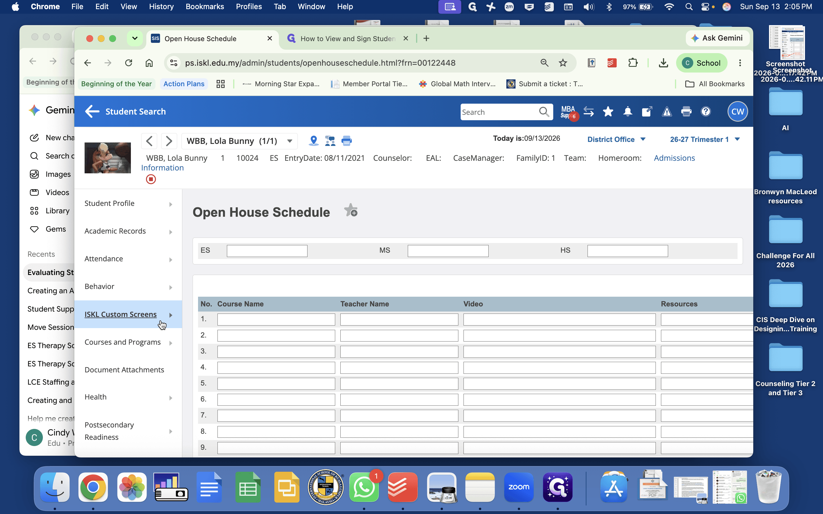 Step #2: Click on ISKL Custom Screens in the left navigation sidebar.