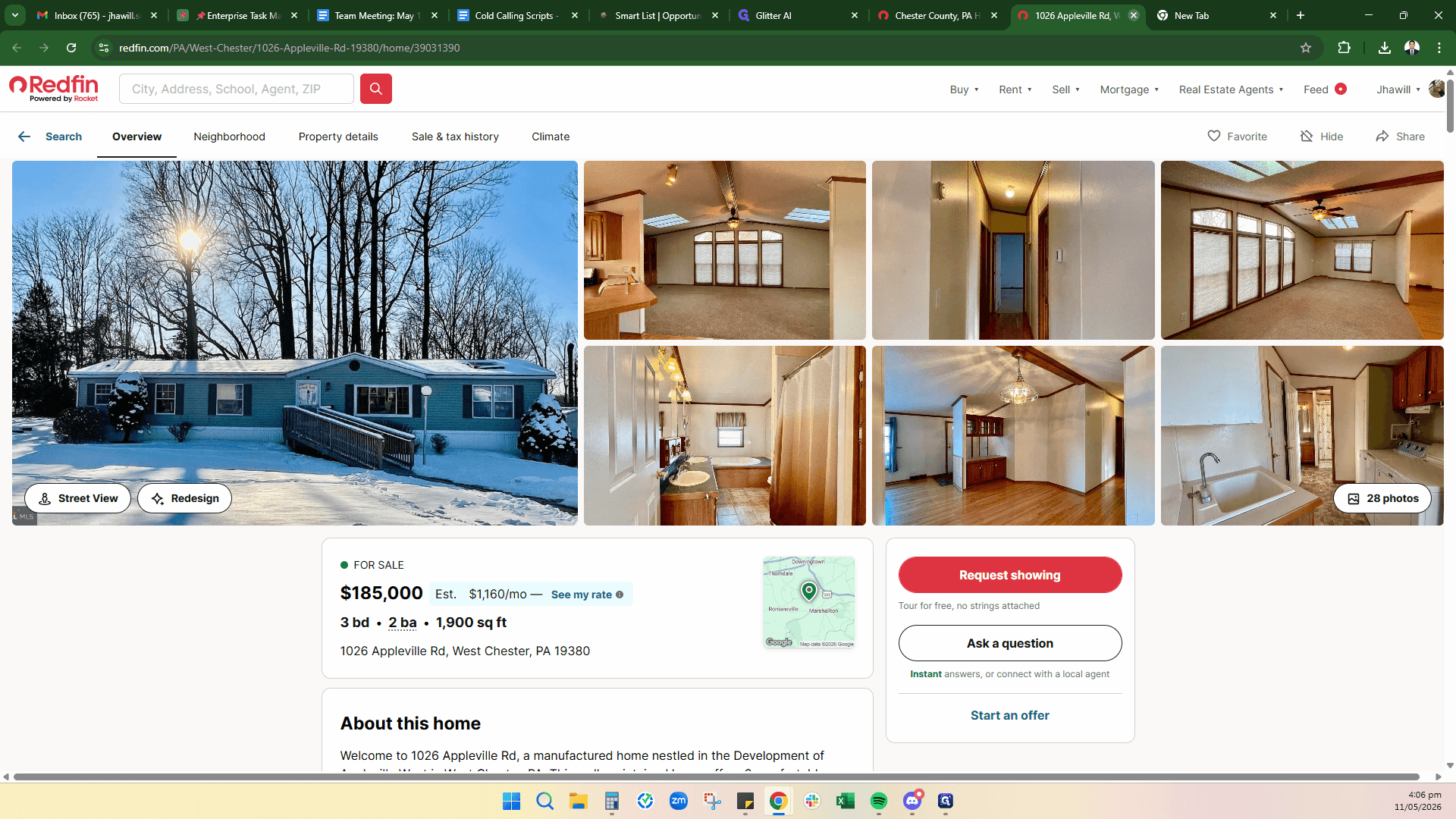 Step #11: Click on any property card in the results list to view its details, photos, and exact days on the market.