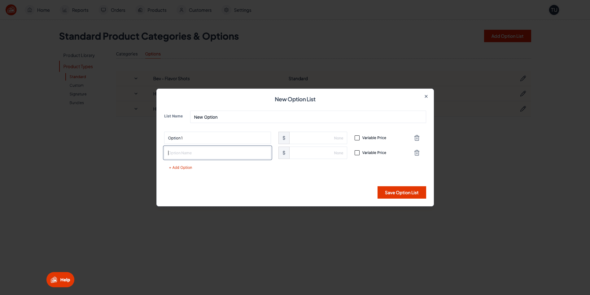 Step #15: Click on "Option Name"