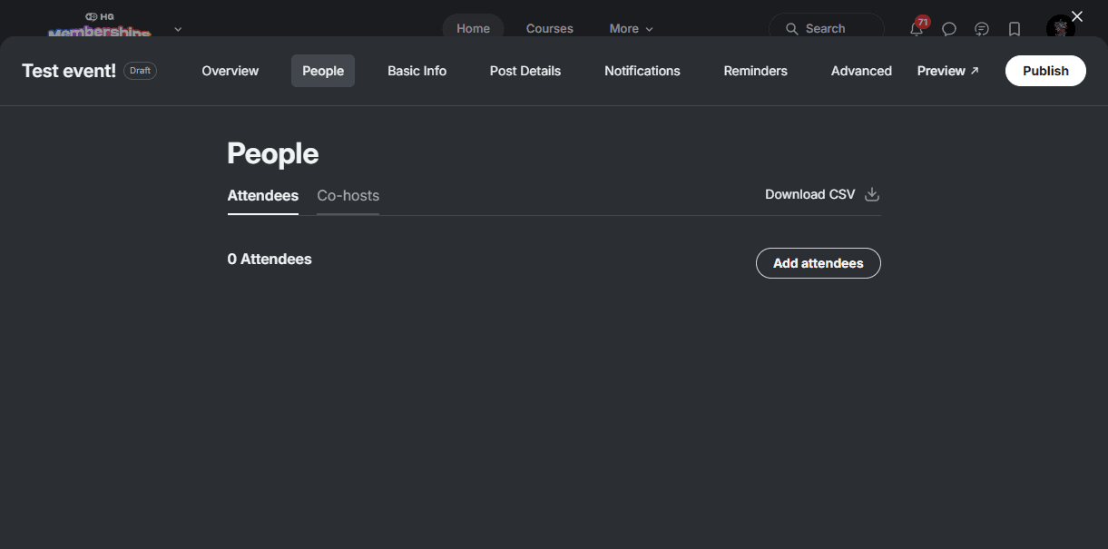 Step #12: Click on "Co - hosts"