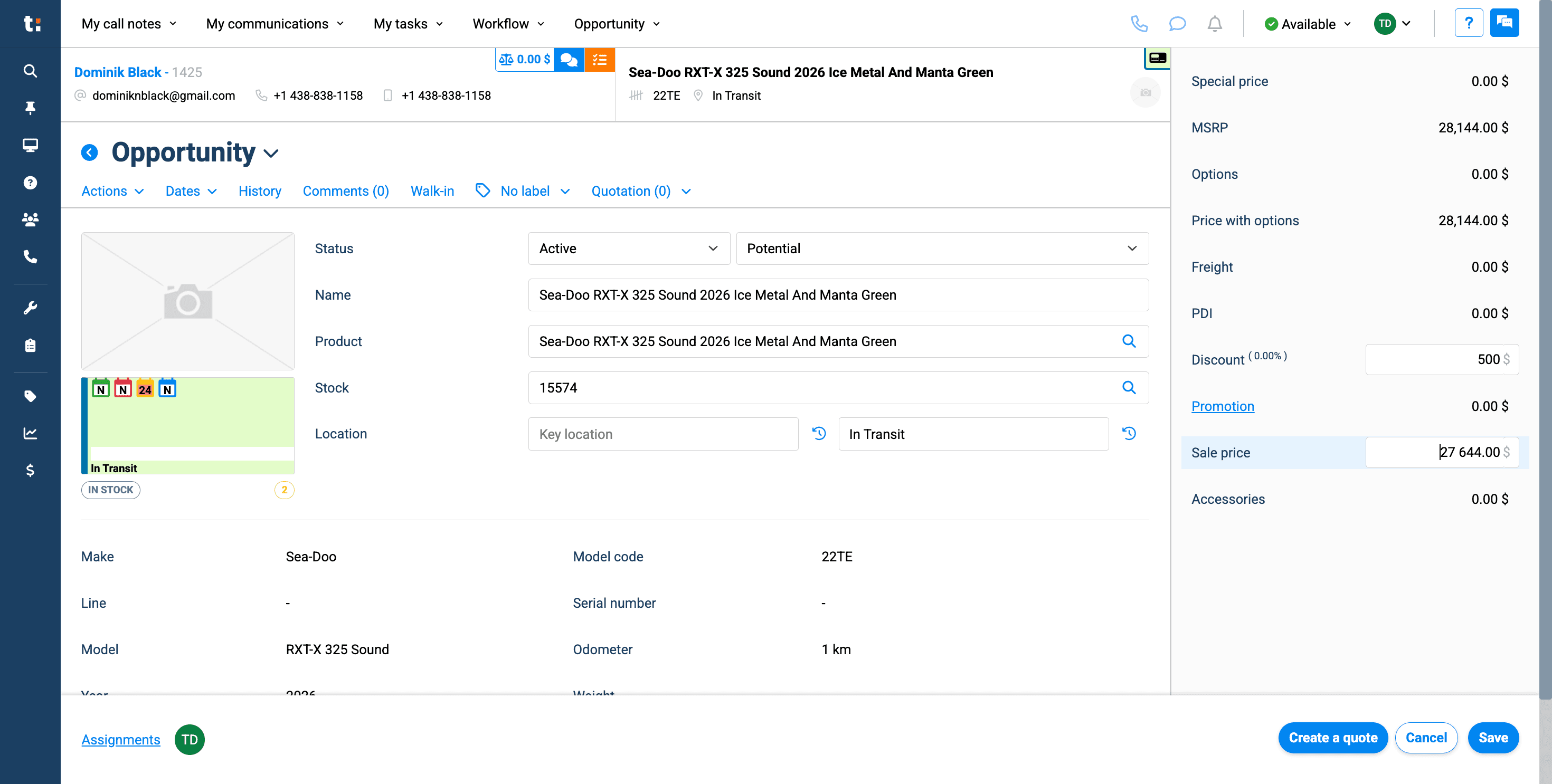 Step #9: You are also free to change the sales price.