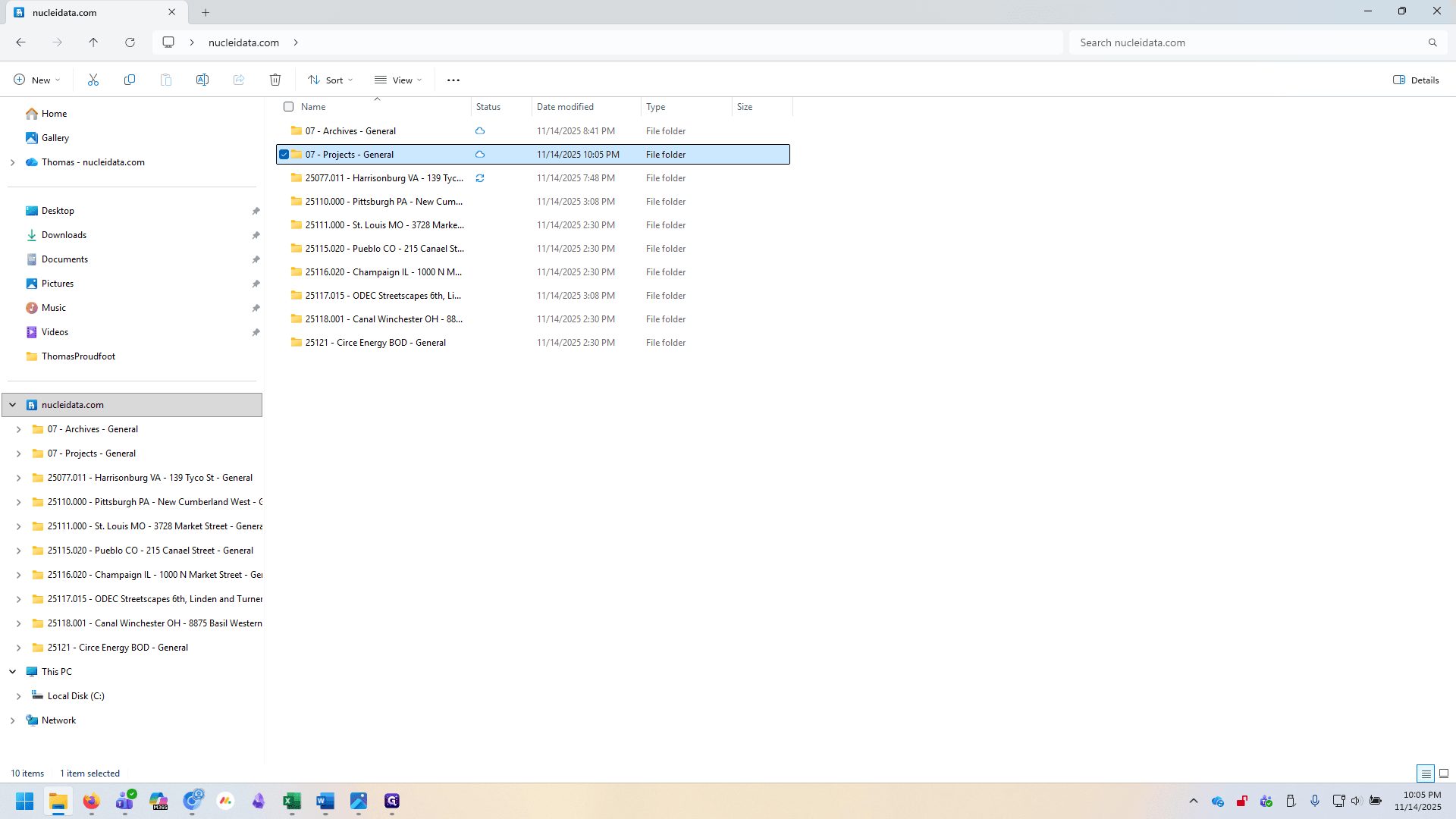 Step #8: Double-click on "07 - Projects - General"
