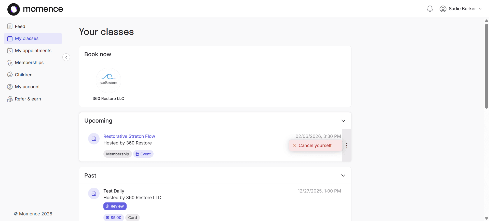 Step #6: Click "Cancel yourself"
