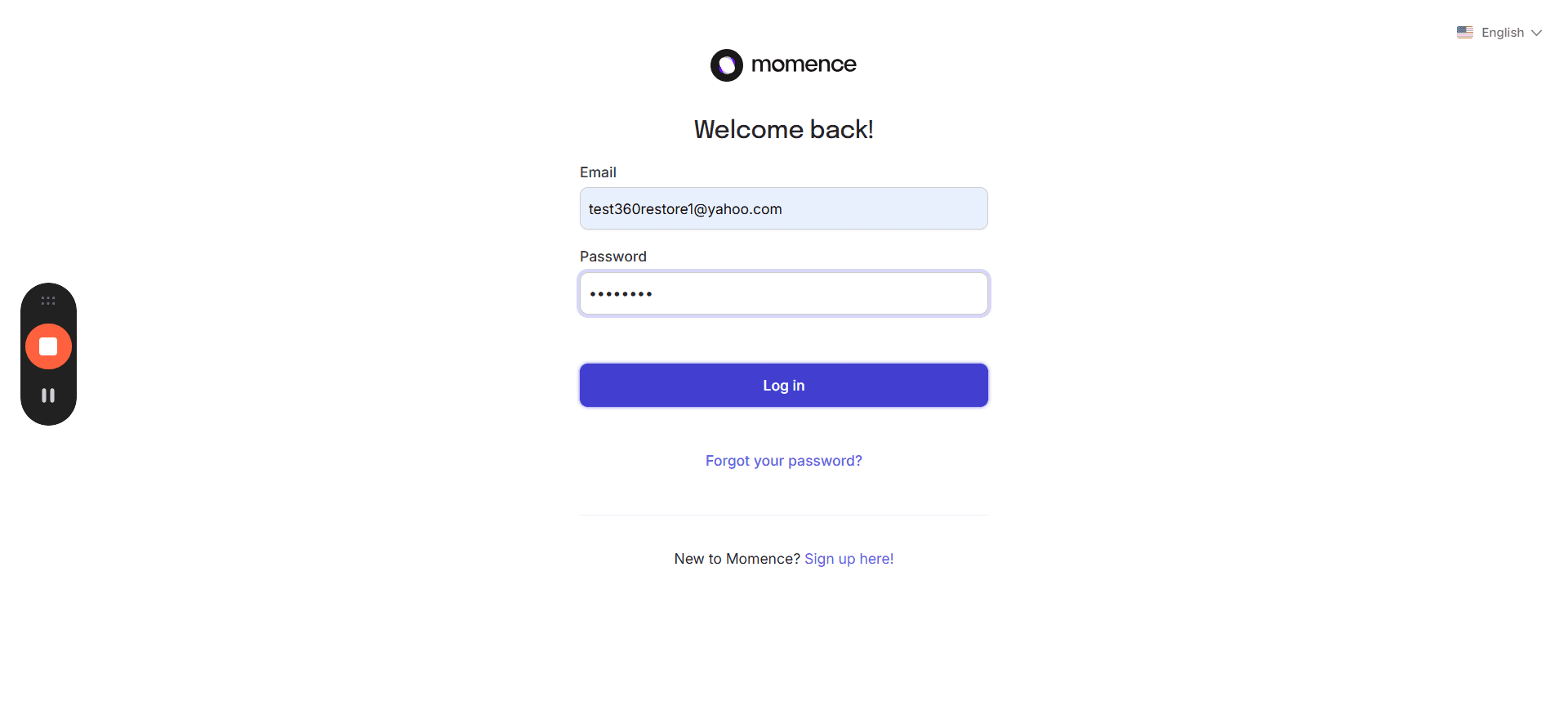 Step #2: Enter your email and password.