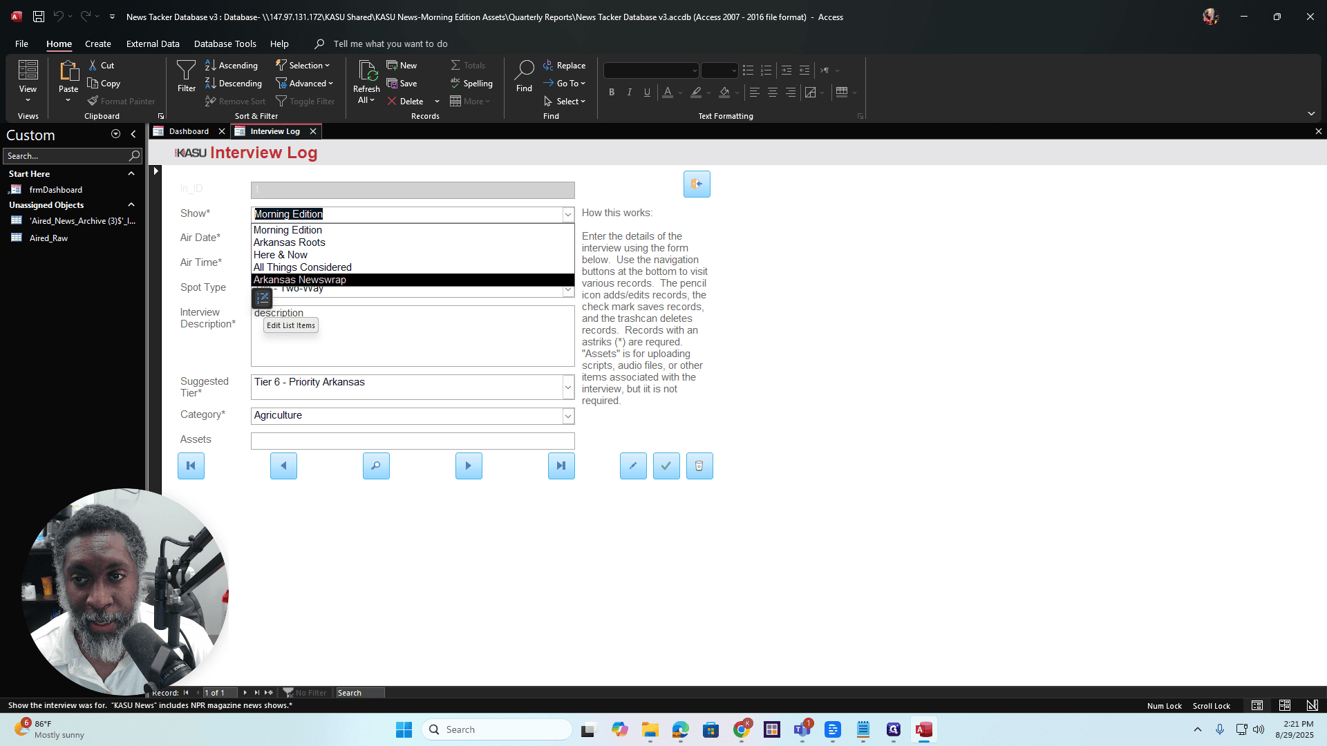 Step #11: Click on "description"