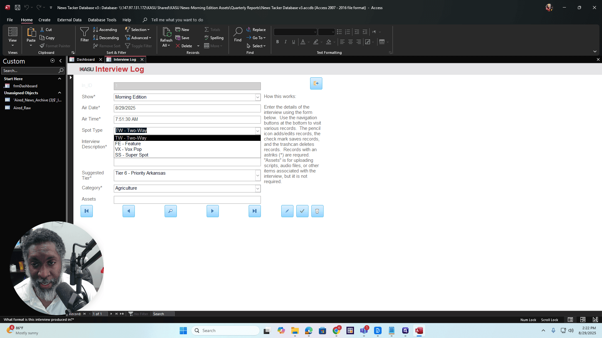 Step #19: Click on "check mark saves records ,"