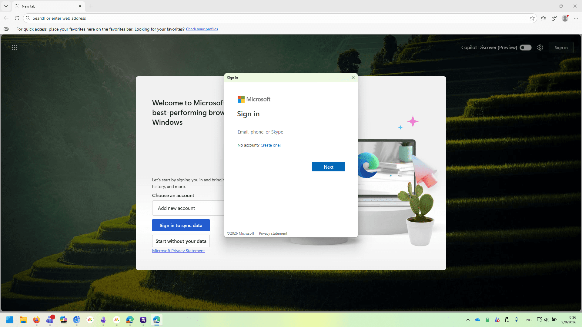 Step #7: Enter your email and password