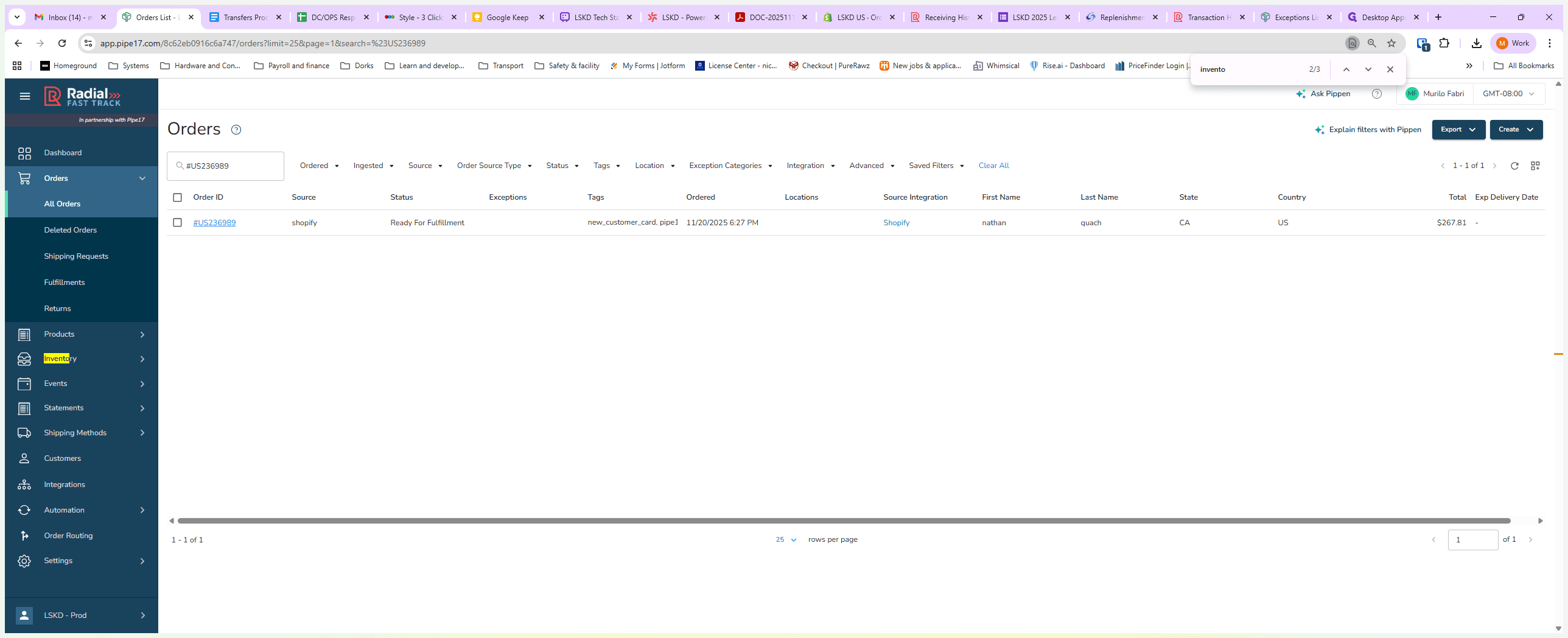 Step #11: Click on the order link