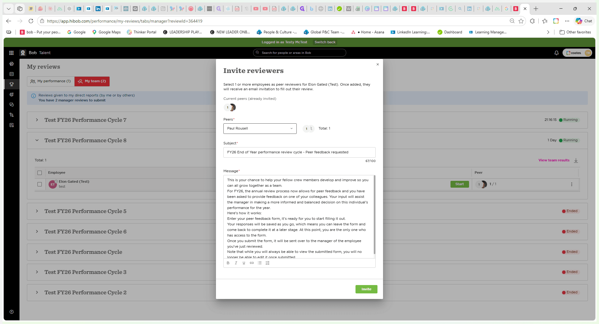 Step #8: Review and edit the subject line and invitation message if desired.