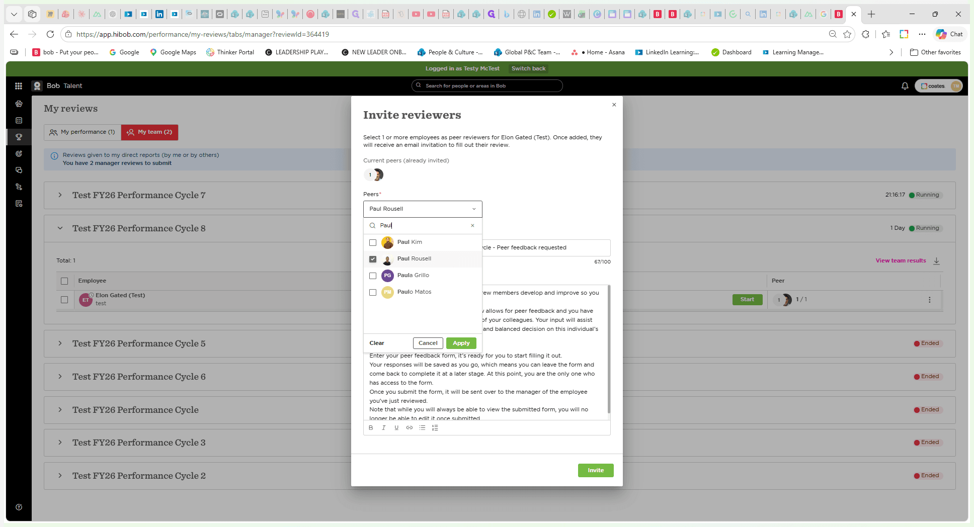 Step #7: Select the checkbox next to each colleague you want to invite. You can select multiple people at once.