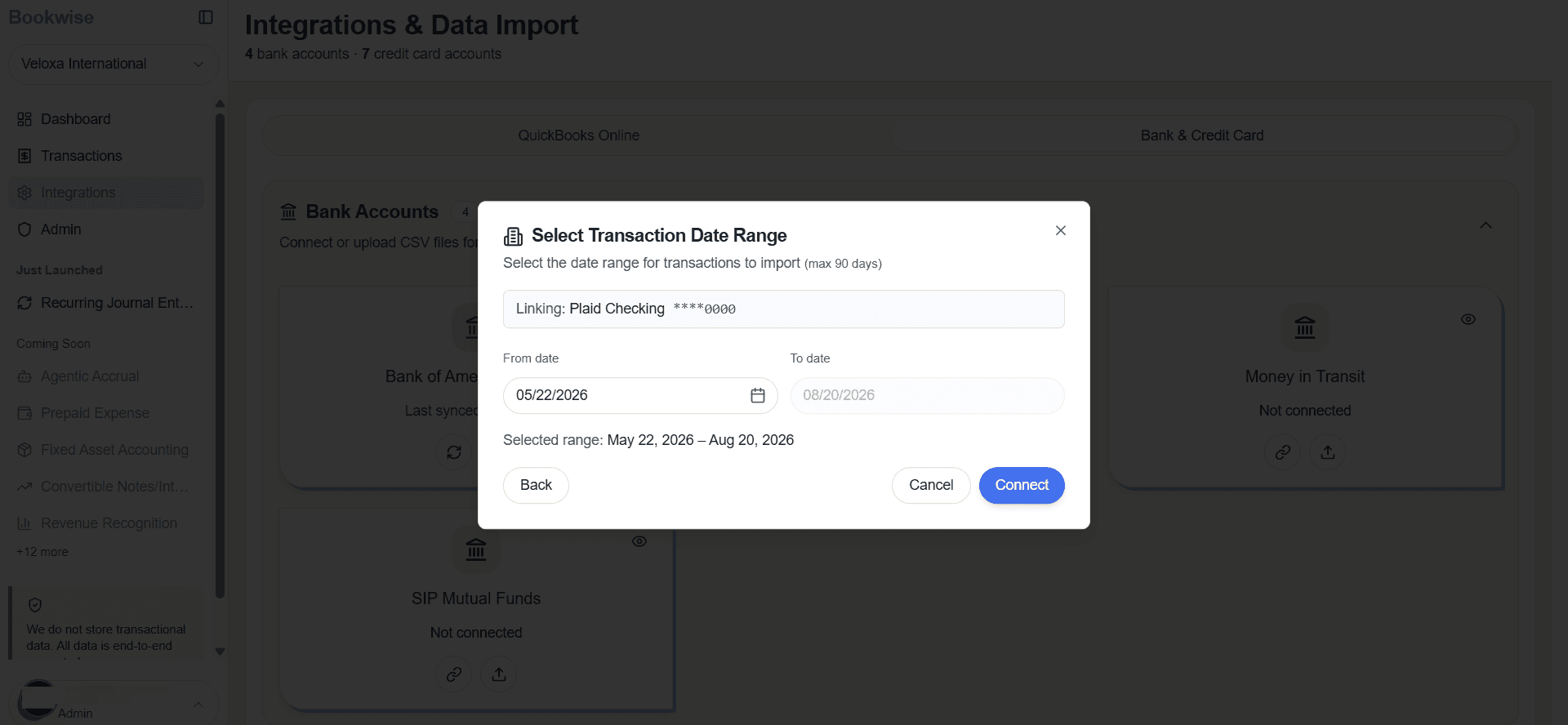 Step #11: Provide From date and then click on Connect