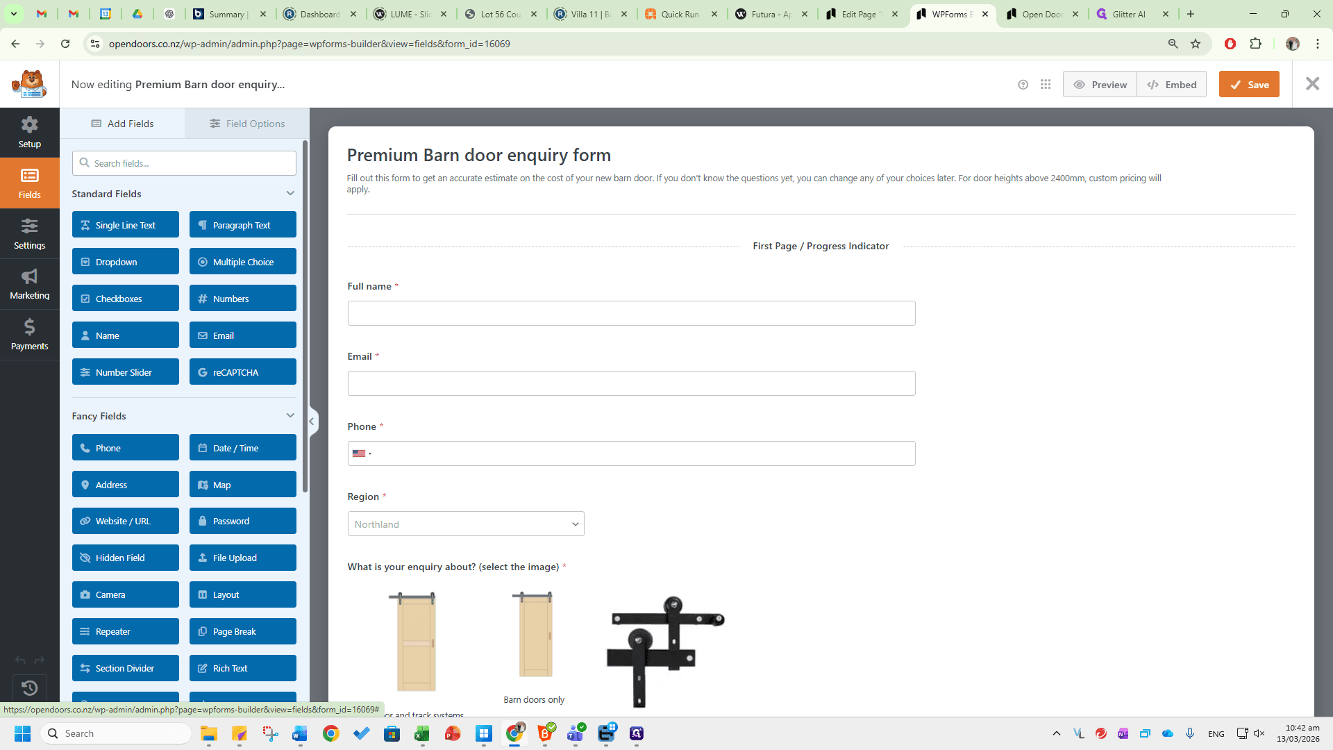 Step #10: Click on "Standard Fields"
