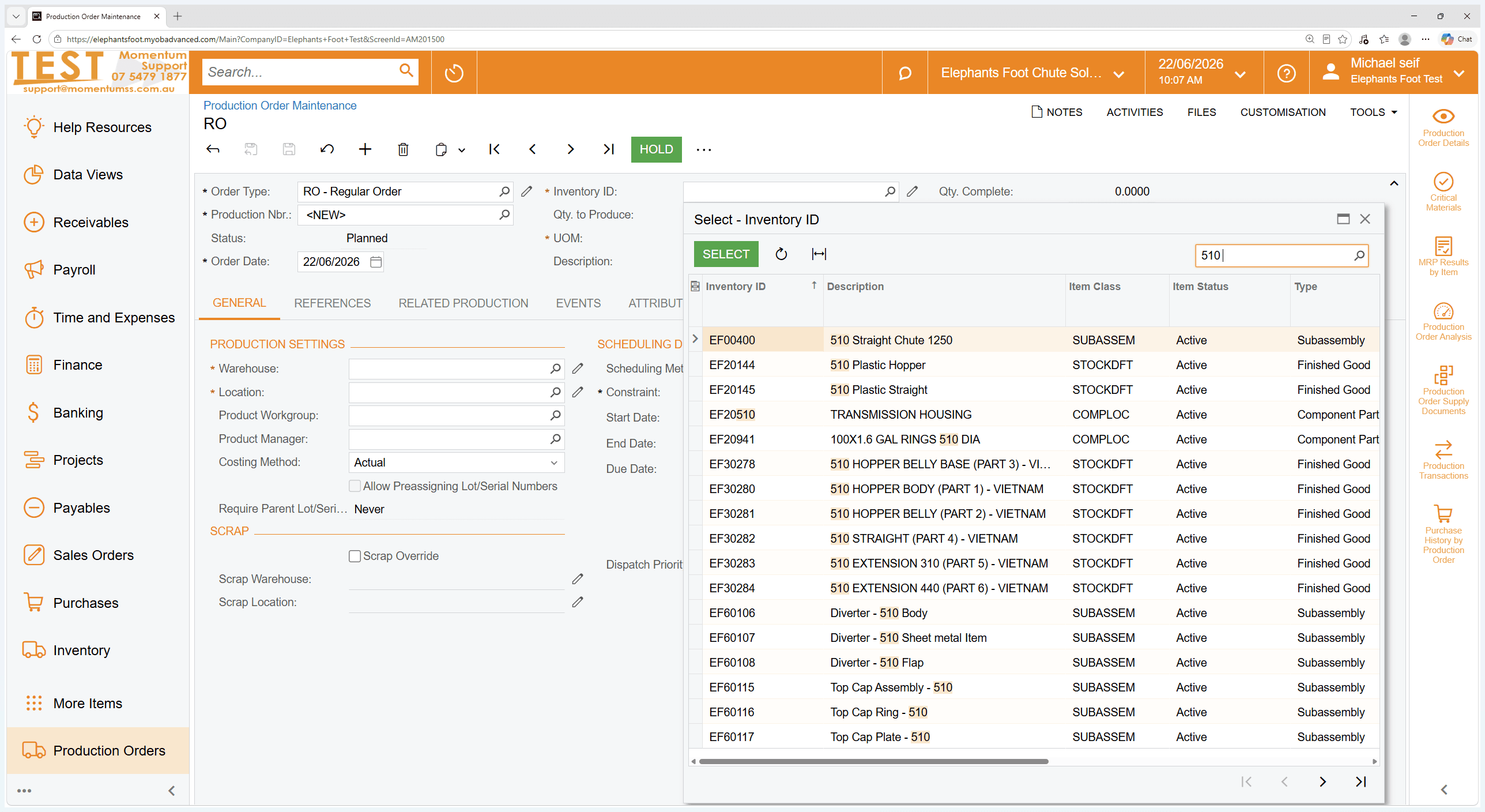 Step #3: Search for your specific inventory item.