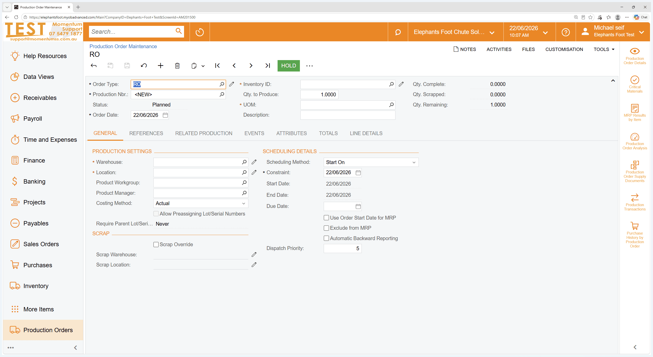 Step #2: Click the search icon within the Inventory ID field to open the lookup window.