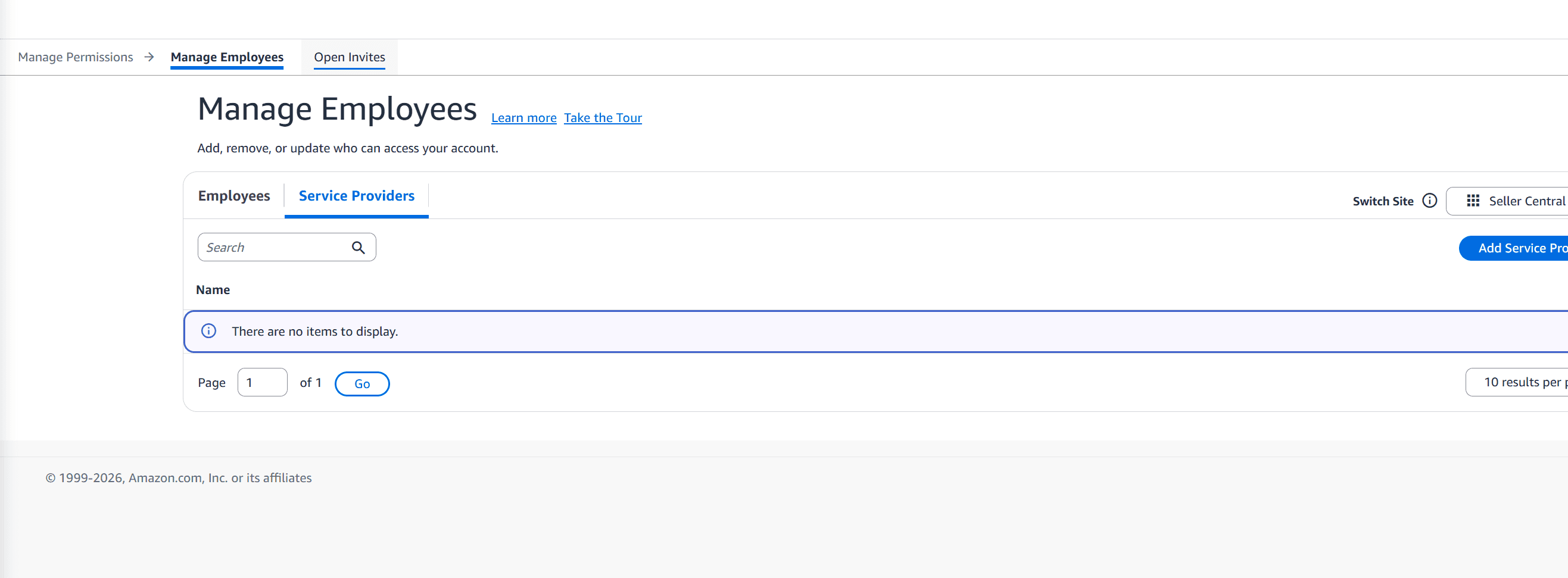Step #5: Go back to the Manage Employees section and click the Open Invites tab.