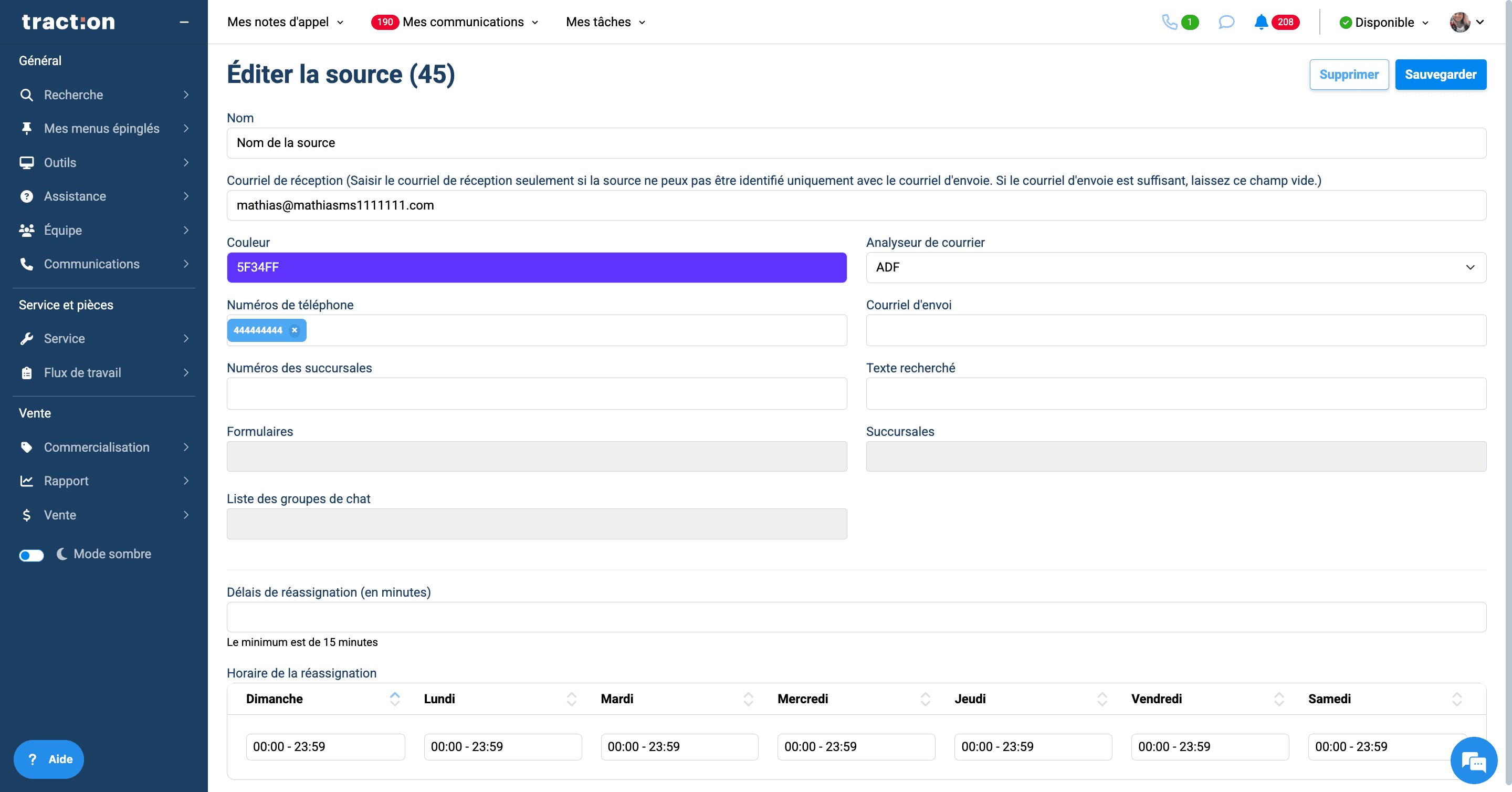 Step #11: Pour supprimer la source