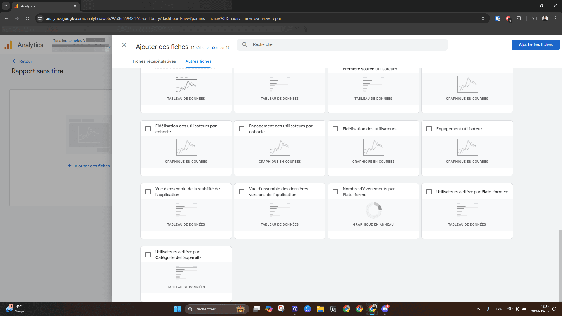Step #7: Une fois que vous avez terminé la sélection de vos fiches statistiques, cliquez sur "Ajouter les fiches"