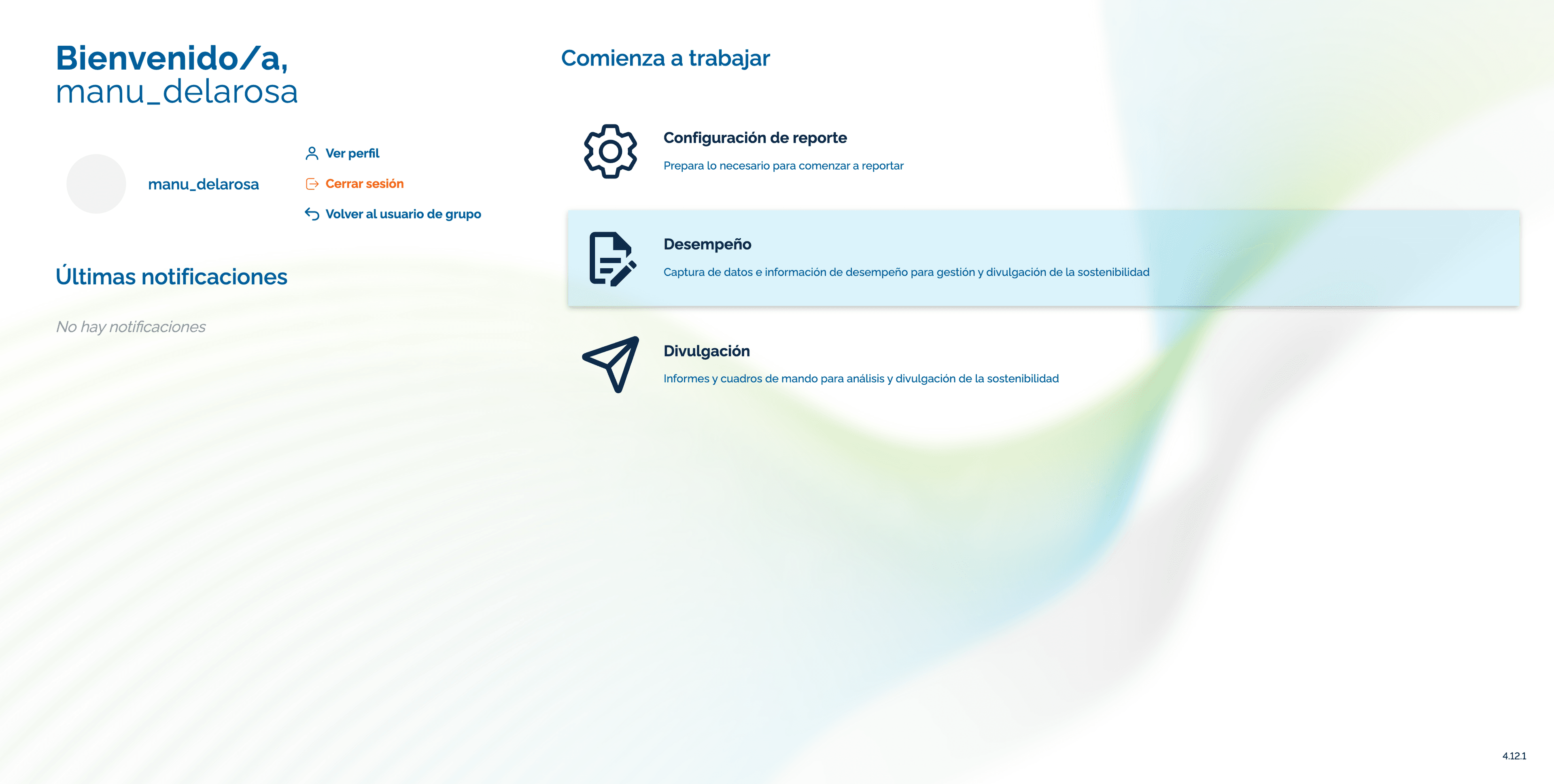 Step #5: Haz clic en el módulo de Desempeño para acceder a la captura de datos.