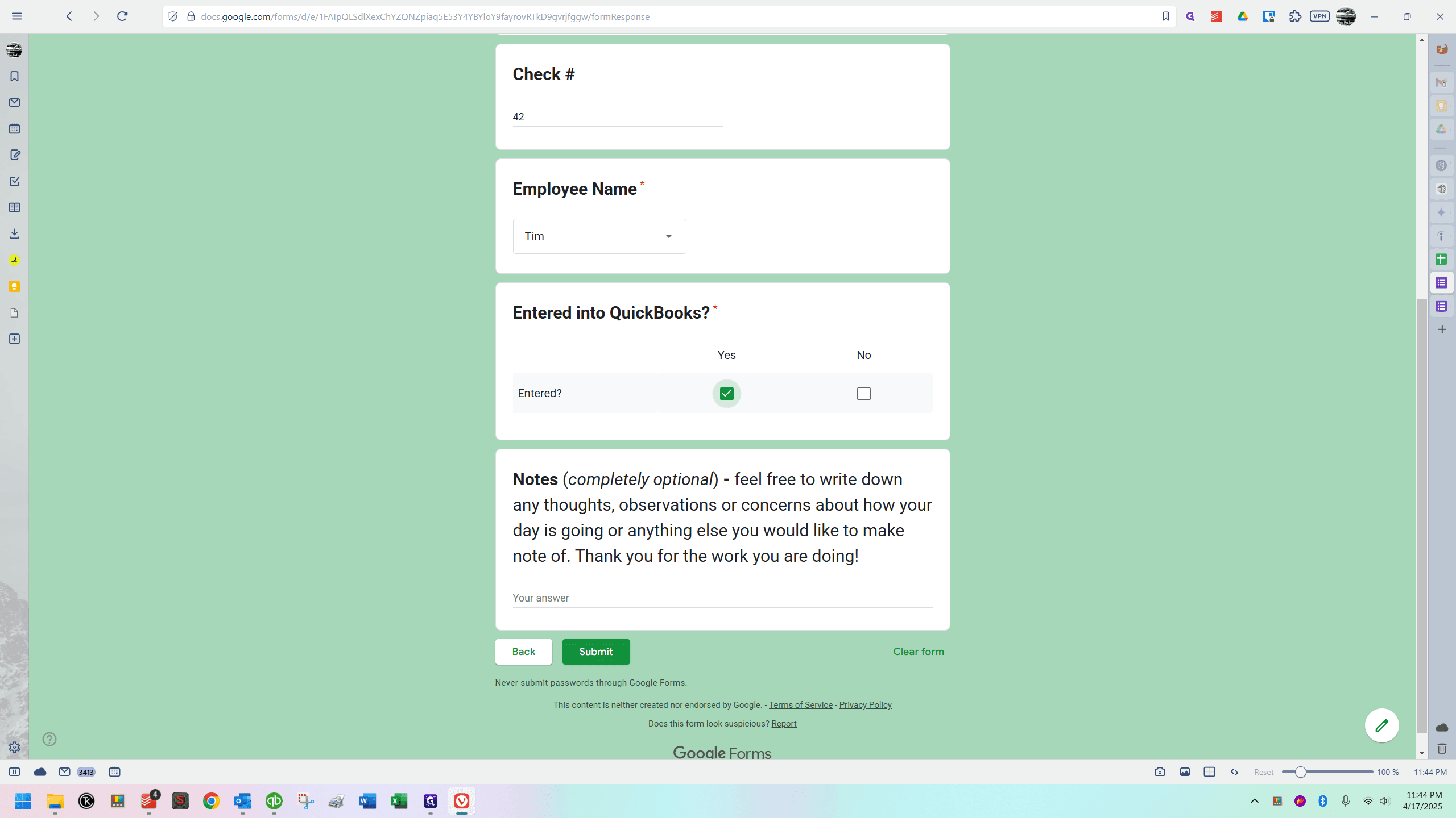 Step #79: Click on "Submit"