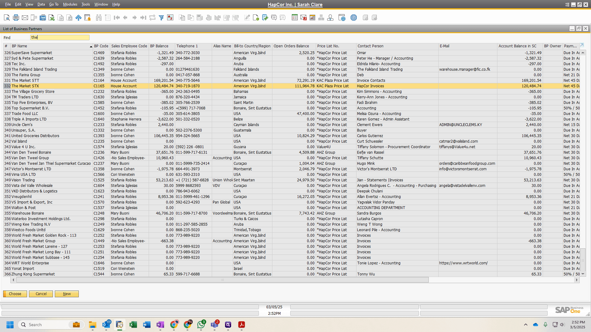 Step #10: Click on "Choose" The customer information will automatically populate on the AR Credit Memo