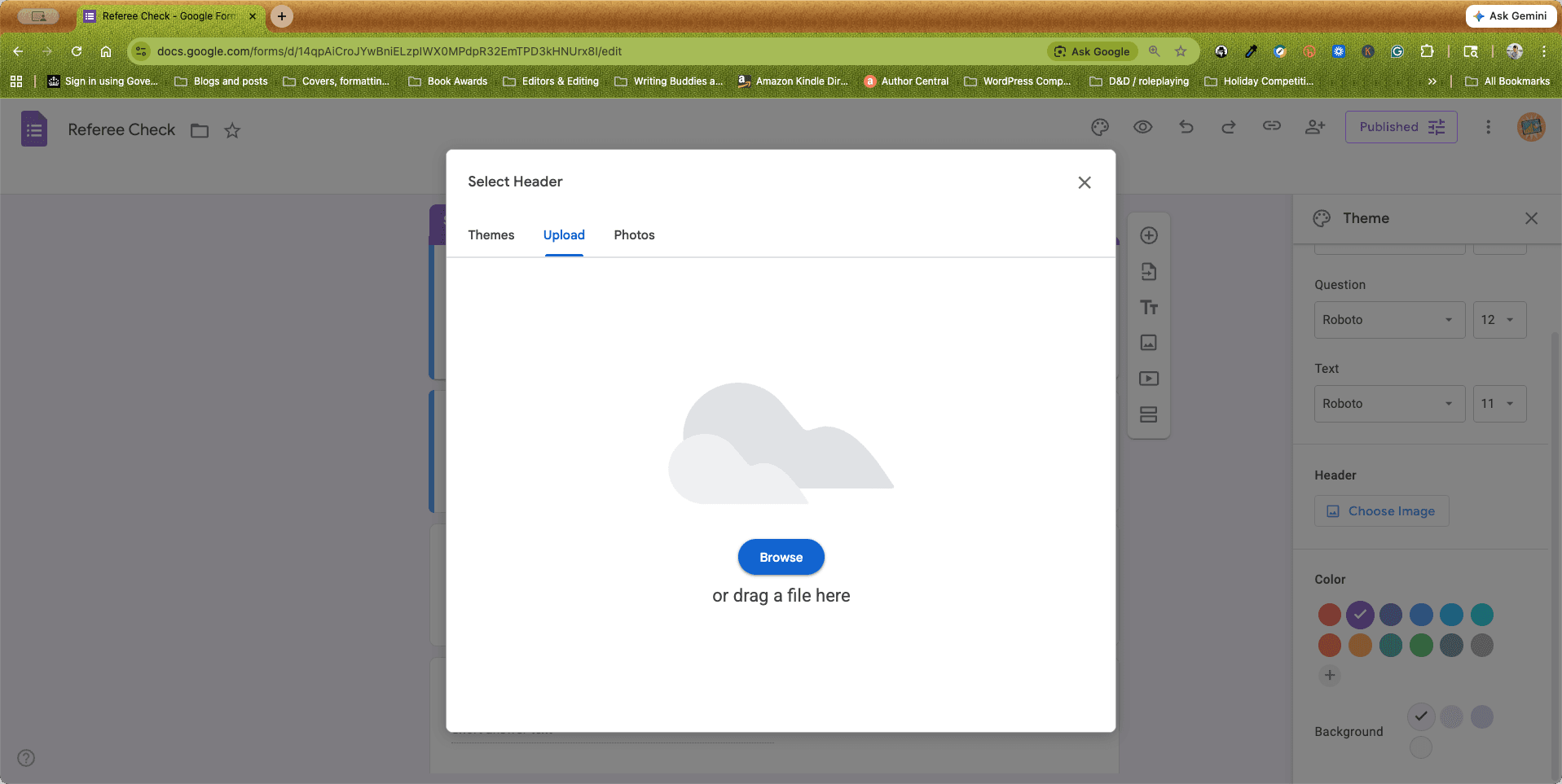 Step #6: Click Browse to choose an image file from your computer, or drag and drop your file into the window.