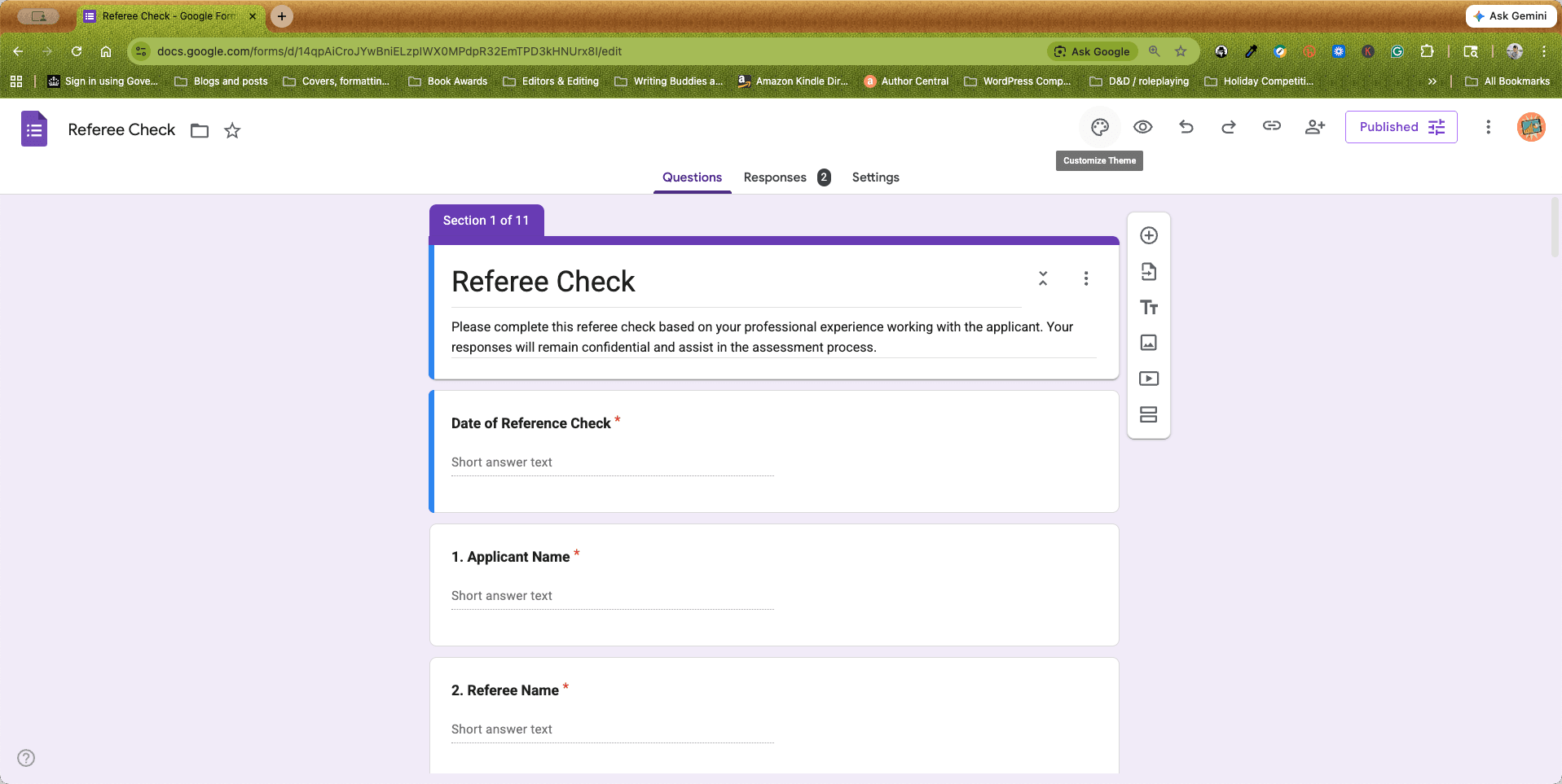 Step #1: Click the Customize Theme palette icon in the top right header area.