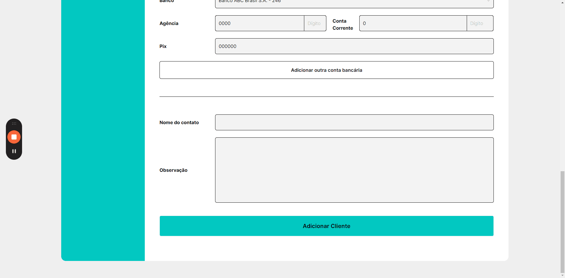 Step #6: Neste campo informar qualquer tipo de Informaçoes adicionais.