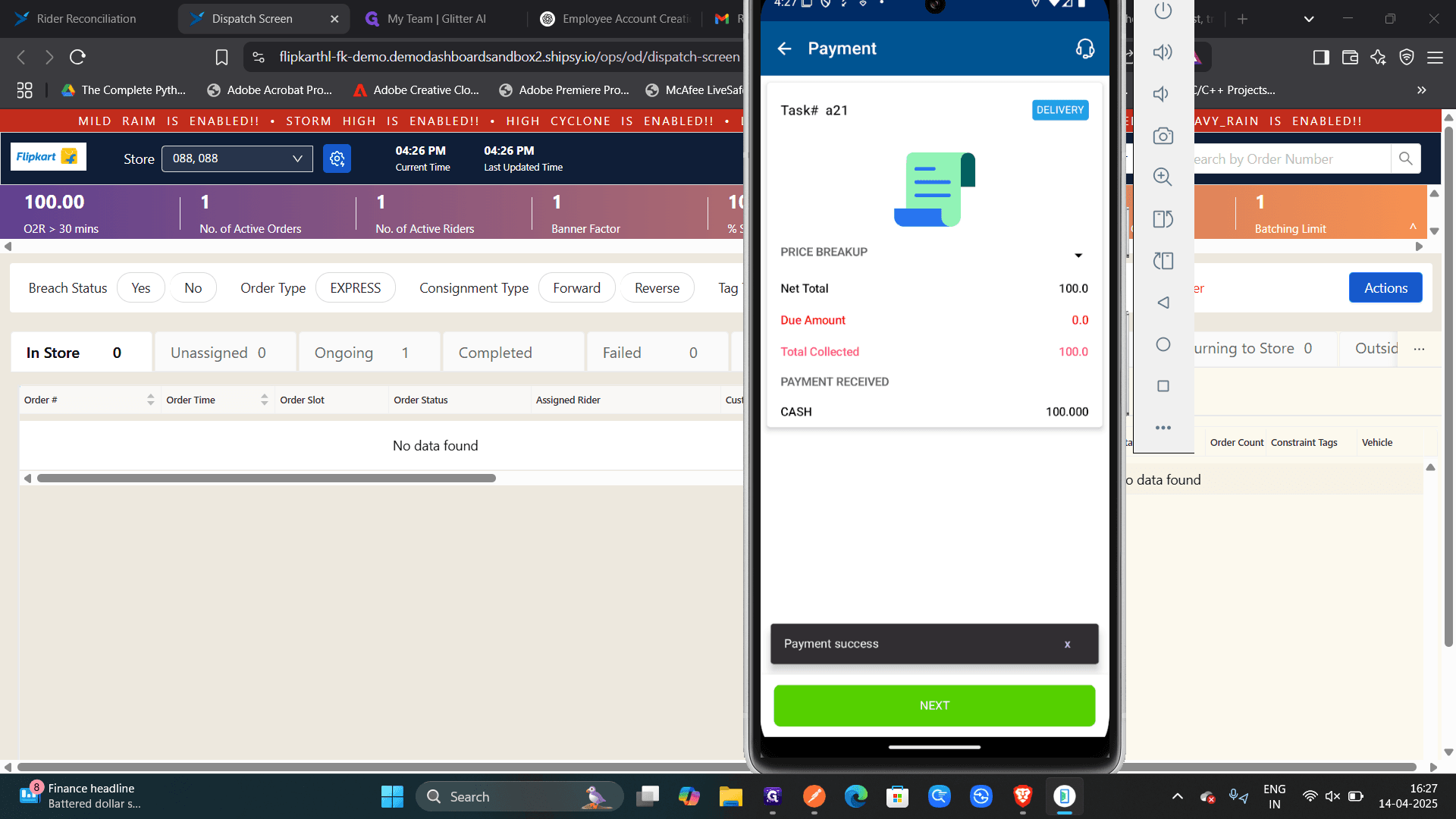Step #13: check the payment and click next.