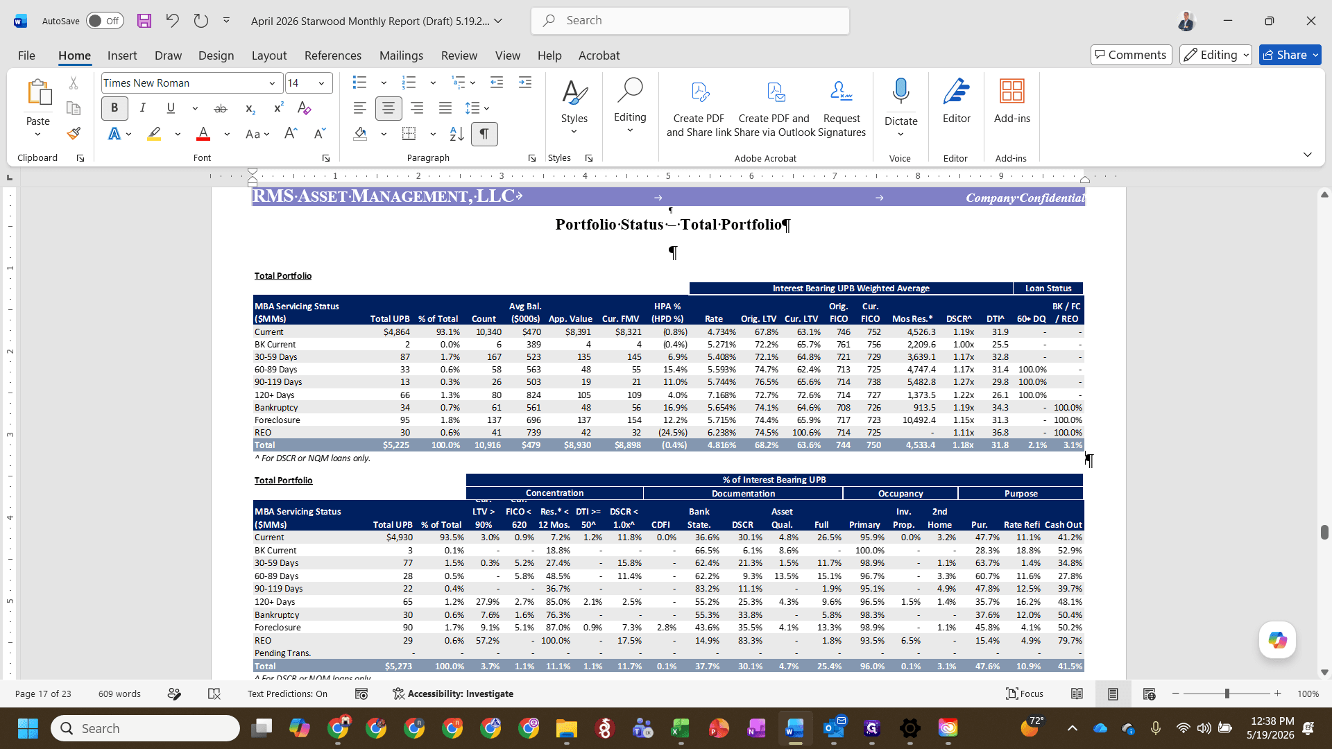 Step #24: Switch to Word and click the corresponding secondary table.