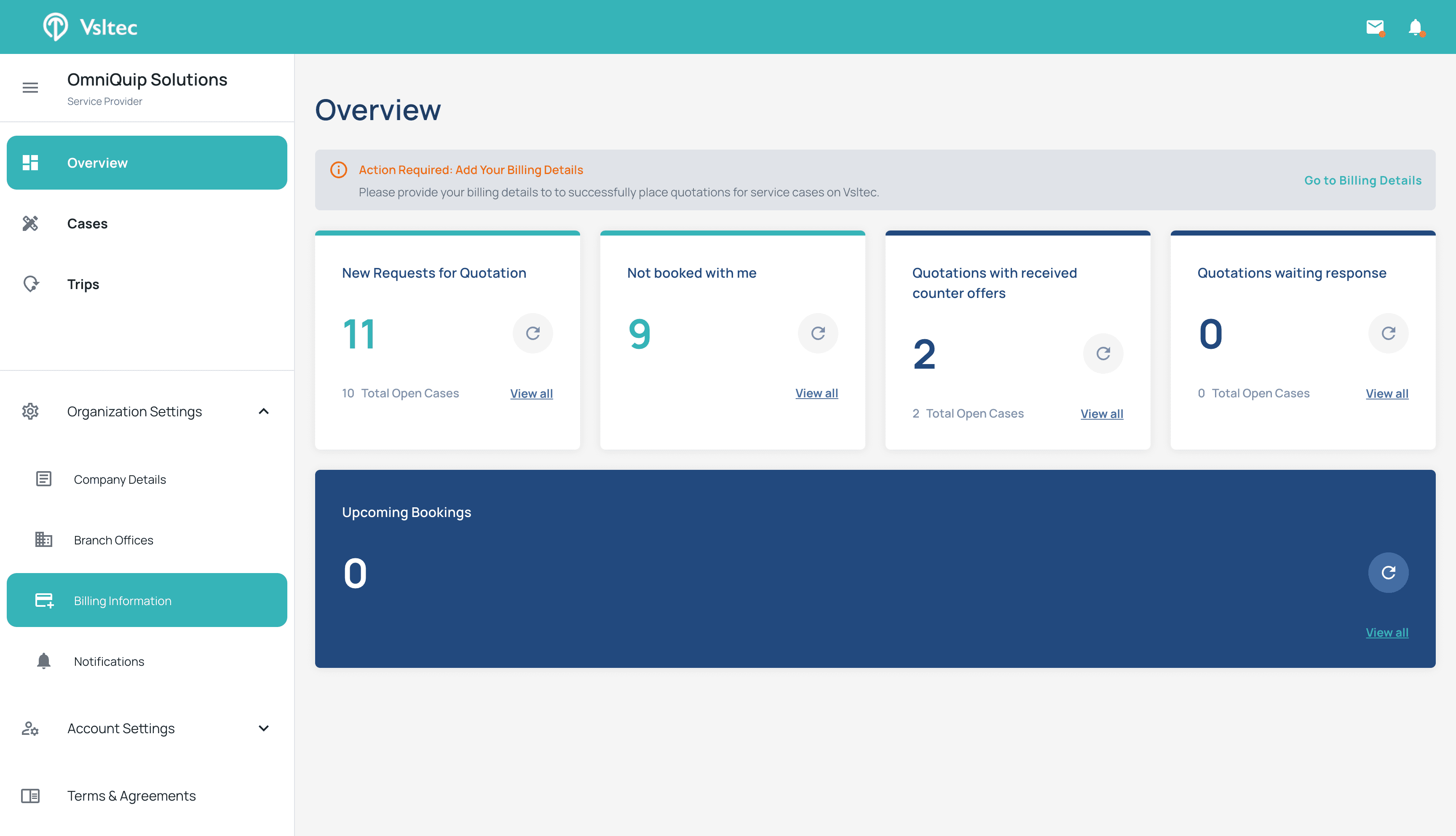 Step #3: Click on "Billing Information"