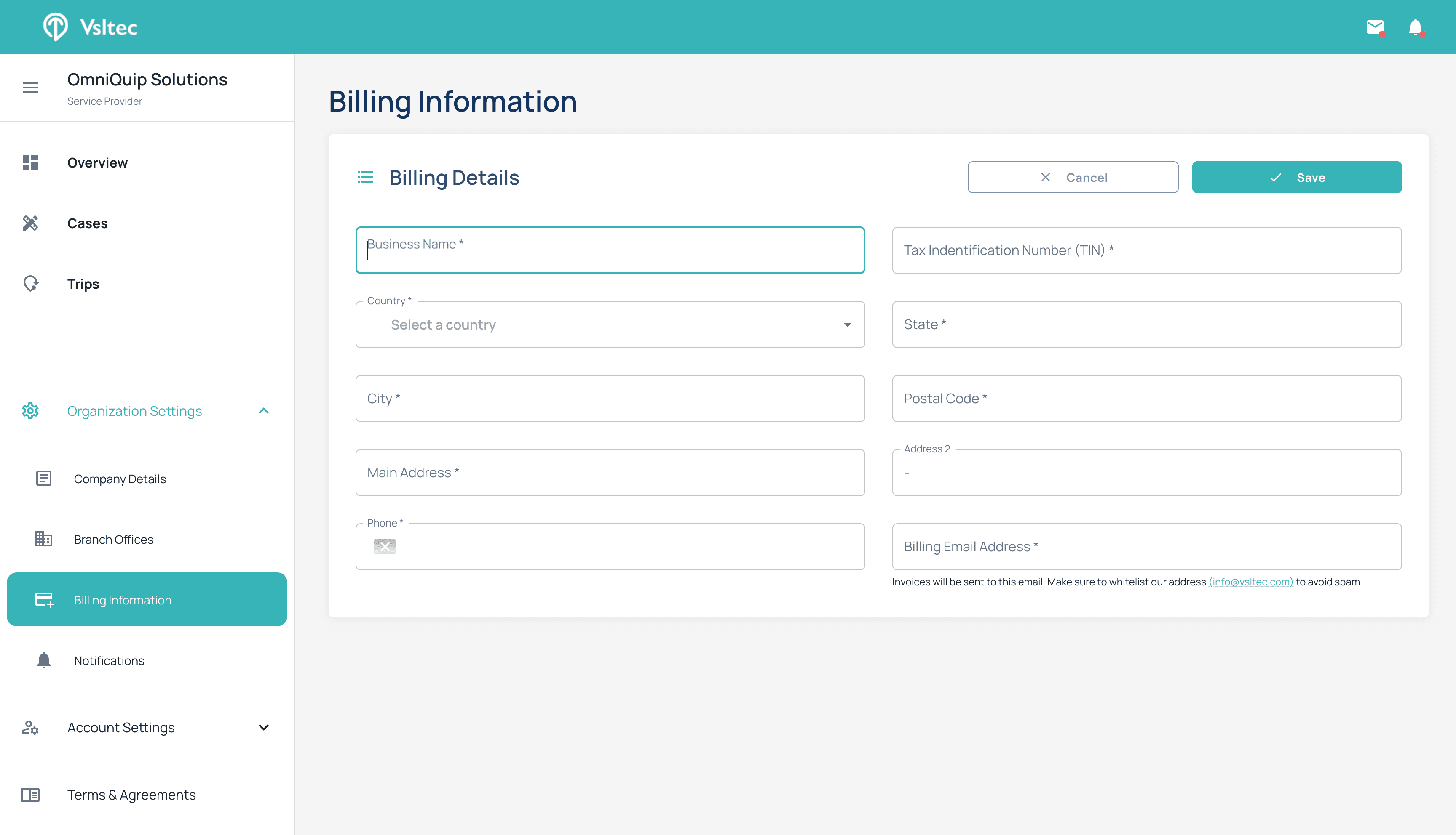 Step #5: Fill in all the required fields.
