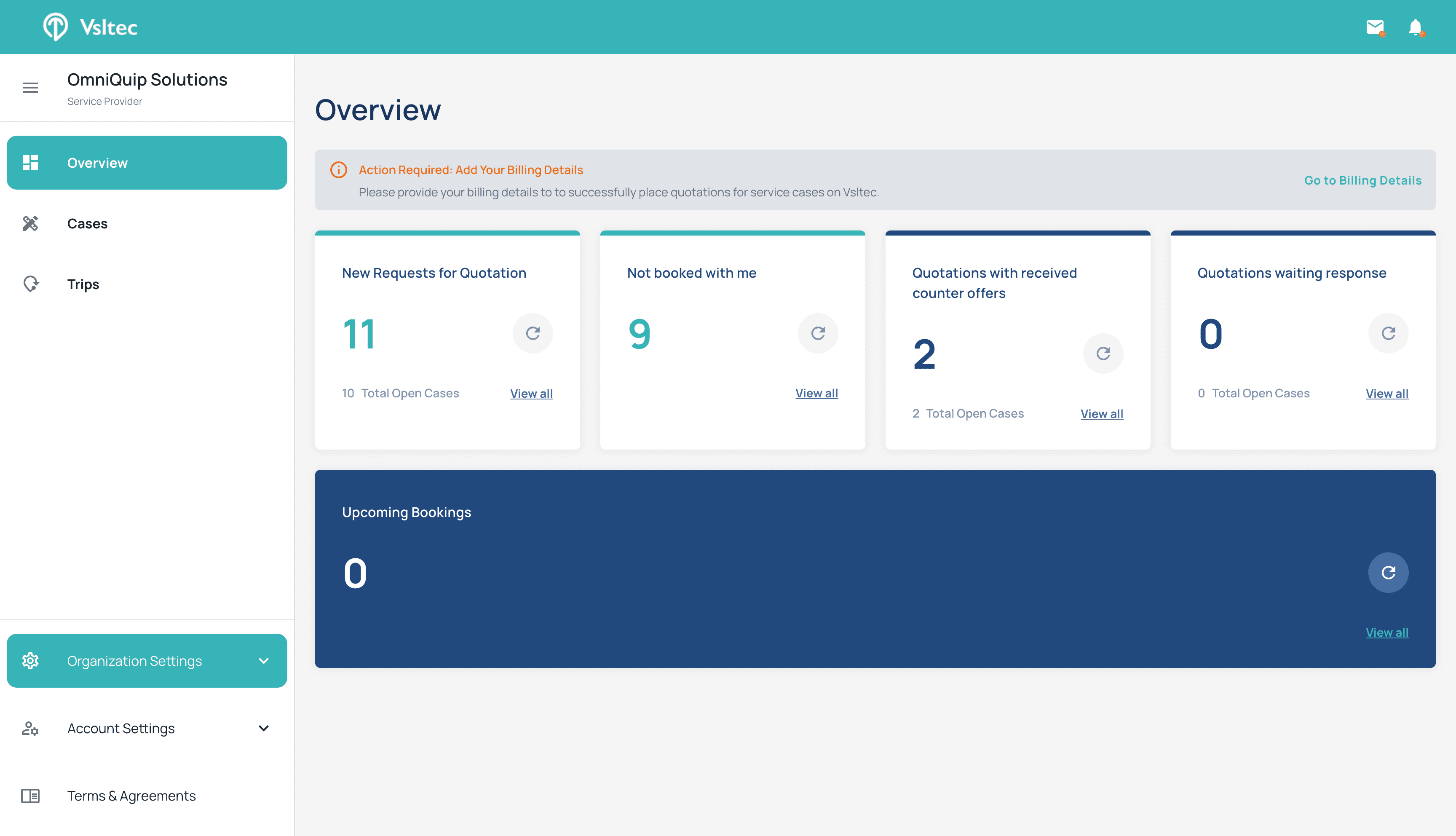 Step #2: Click on "Organization Settings"