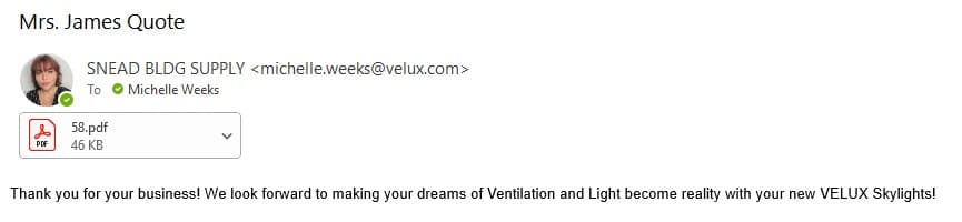 Step #7: This is an example of the email your customer will receive.