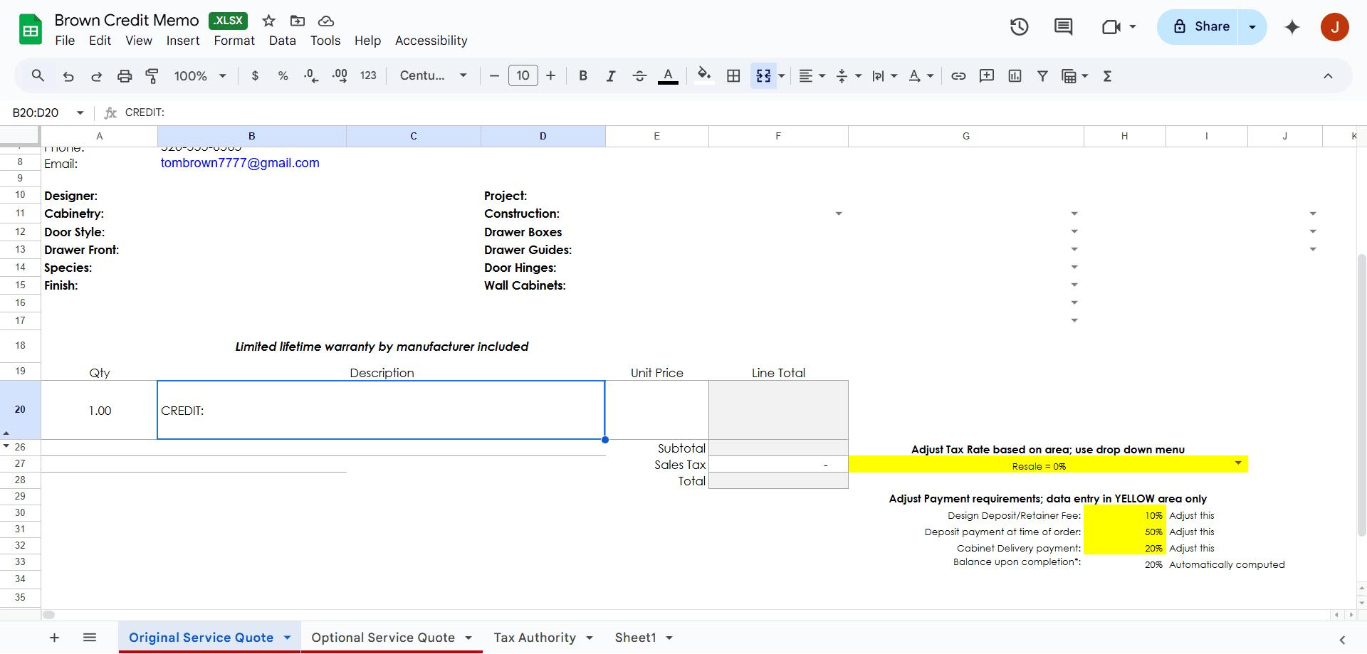 Step #13: Enter the reason for the credit