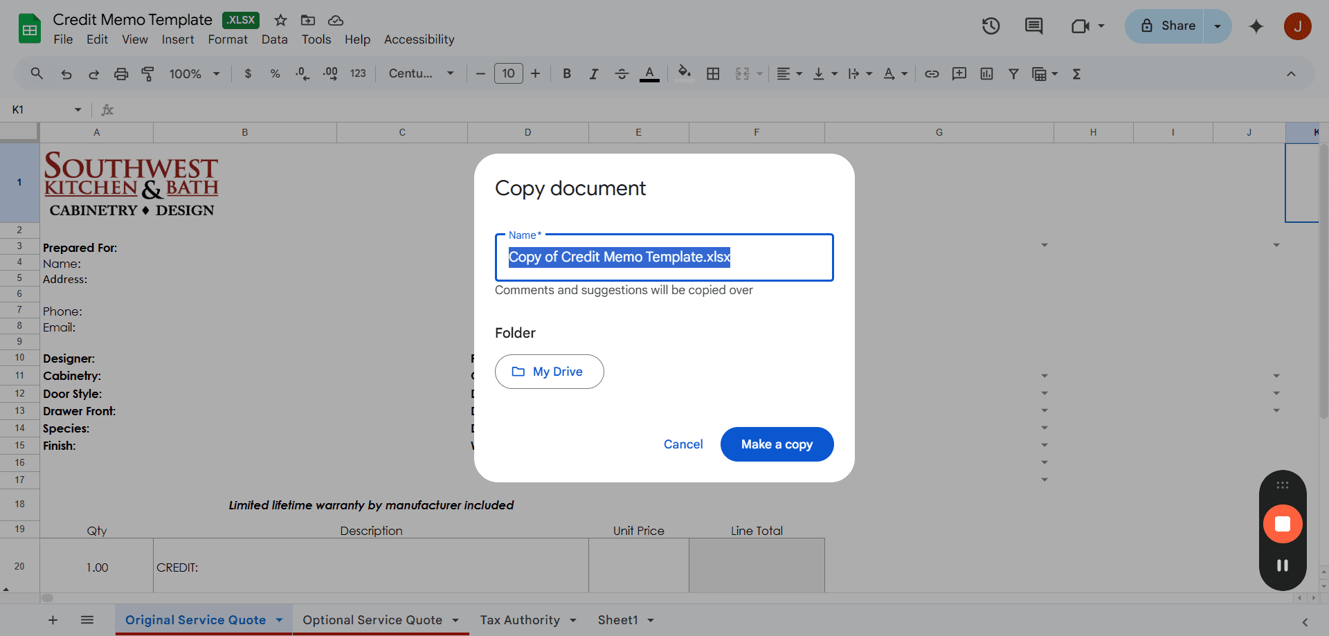 Step #4: rename the copy