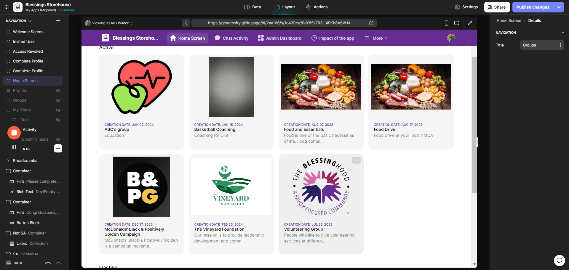 Step #3: Click on any of the Groups