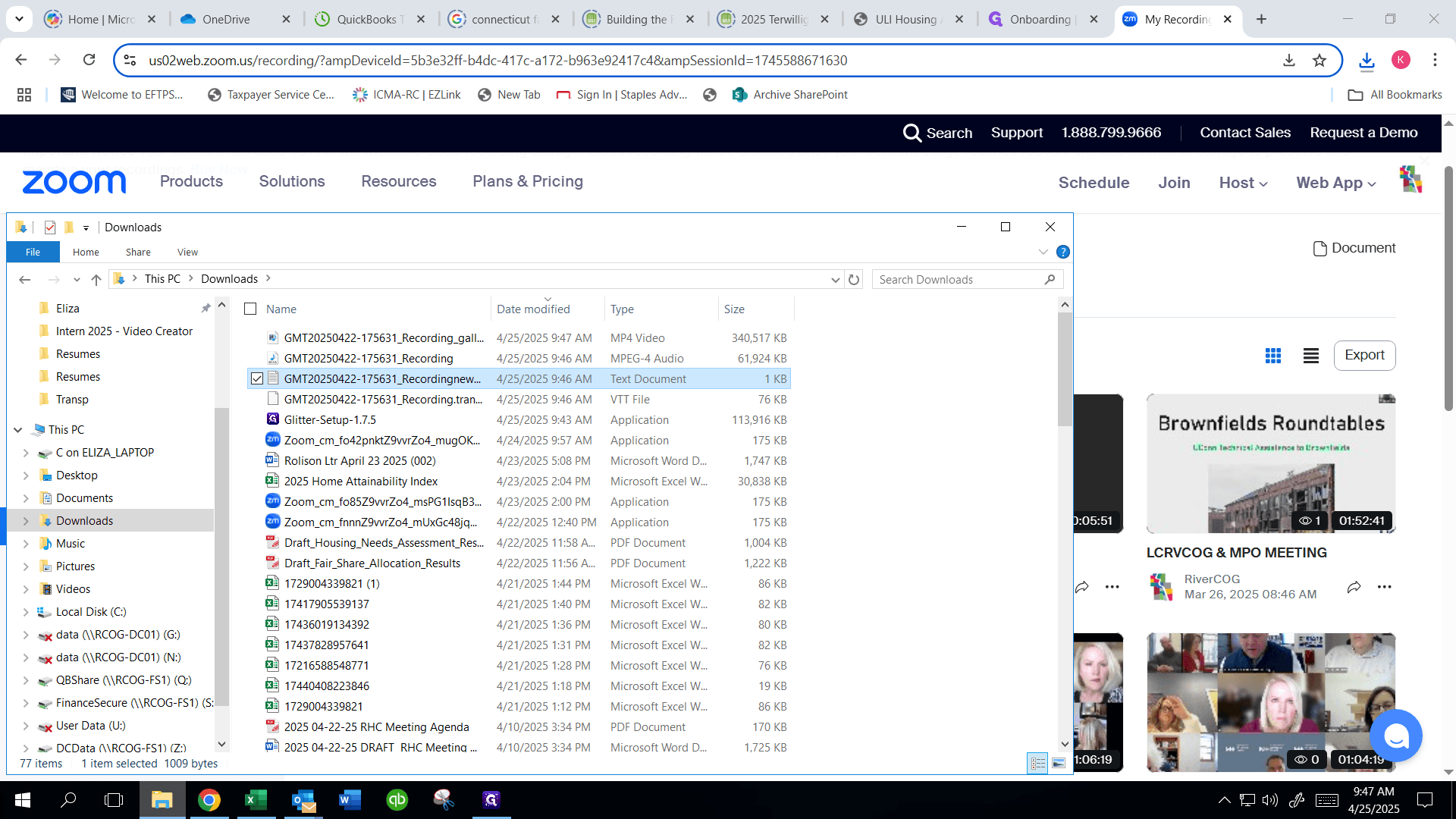 Step #7: Double-click on "☑GMT20250422-175631_Recordingnew"