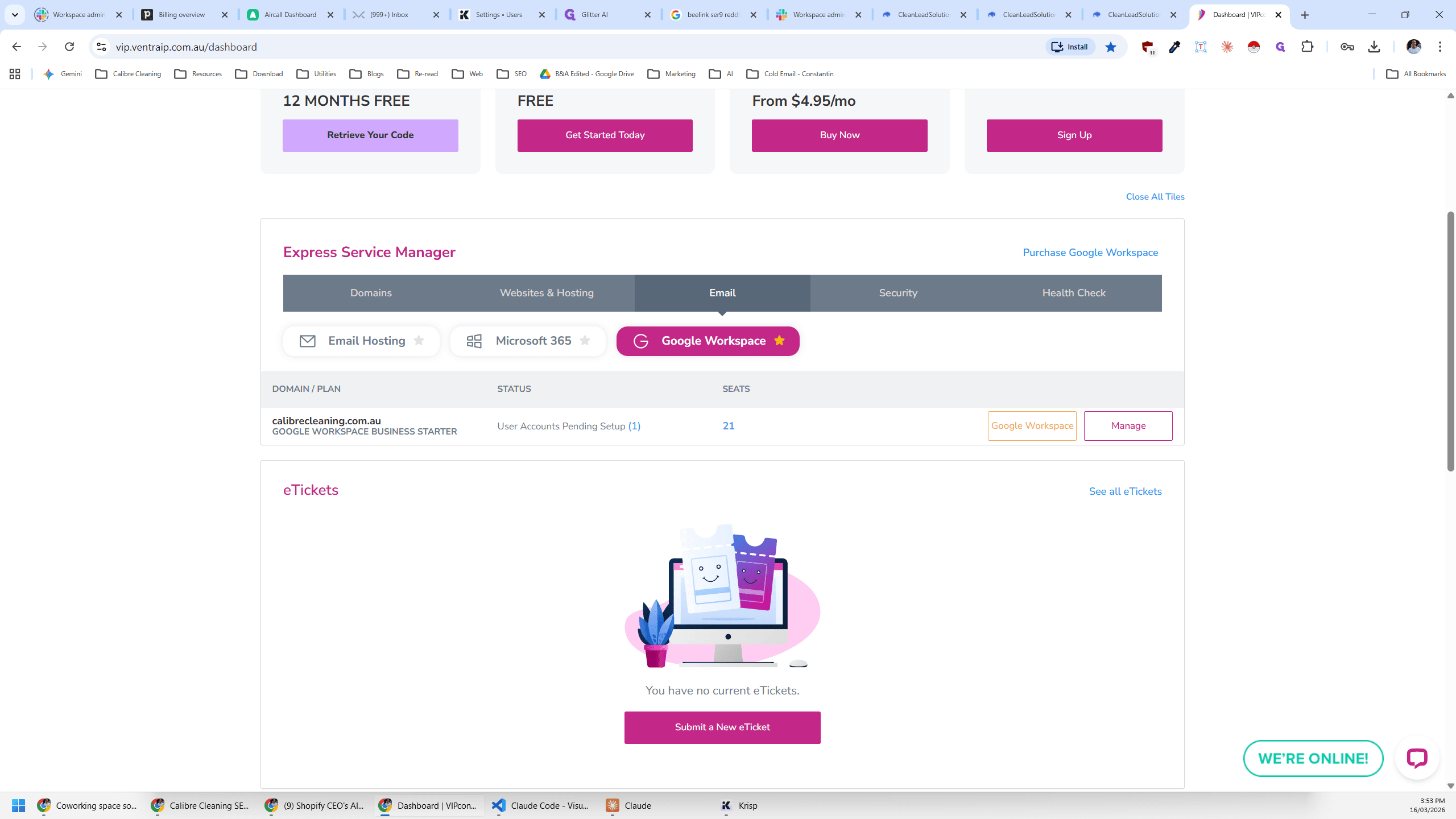Step #3: Click on "User Accounts Pending Setup ( 1 )"