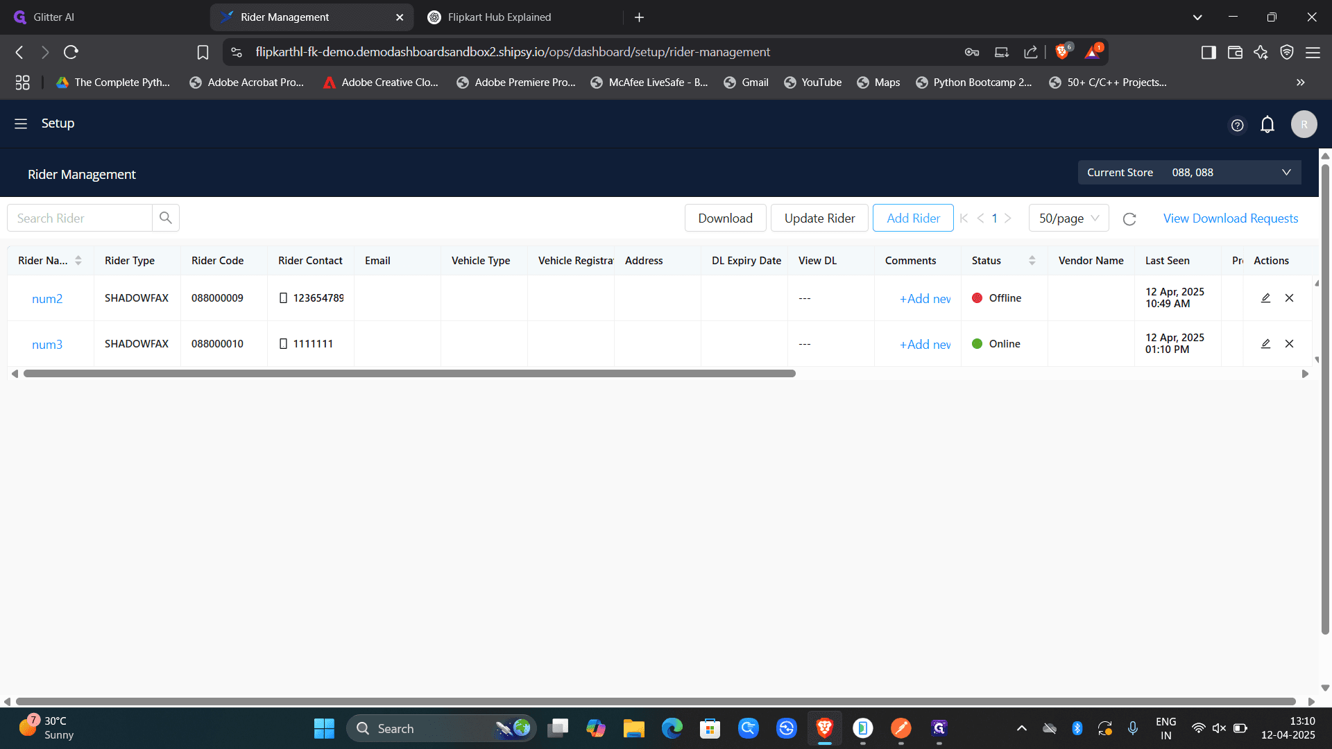 Step #5: Click on Add Rider.