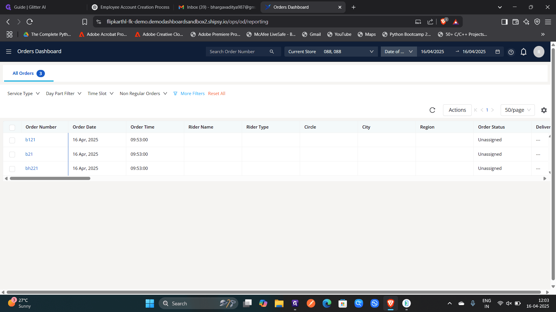 Step #4: The Orders Dashboard is a control panel where admins or sellers can manage all customer orders. It shows order status like placed, packed, shipped, delivered, or cancelled. You can also filter, update statuses, view details, and process returns.