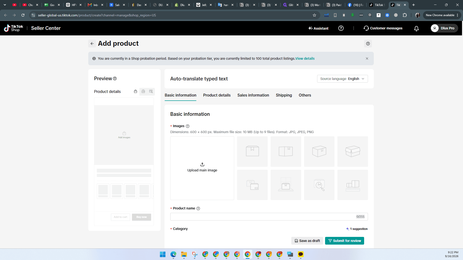 Step #5: Click the Basic information tab.
