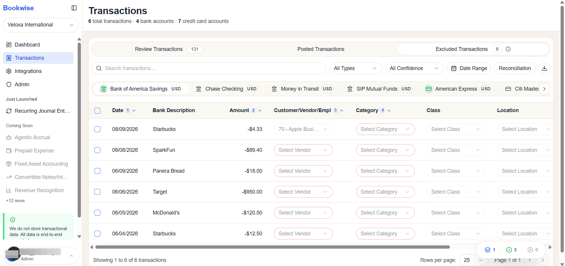 Step #4: Click Excluded Transactions Tab the excluded transactions will be display here.
