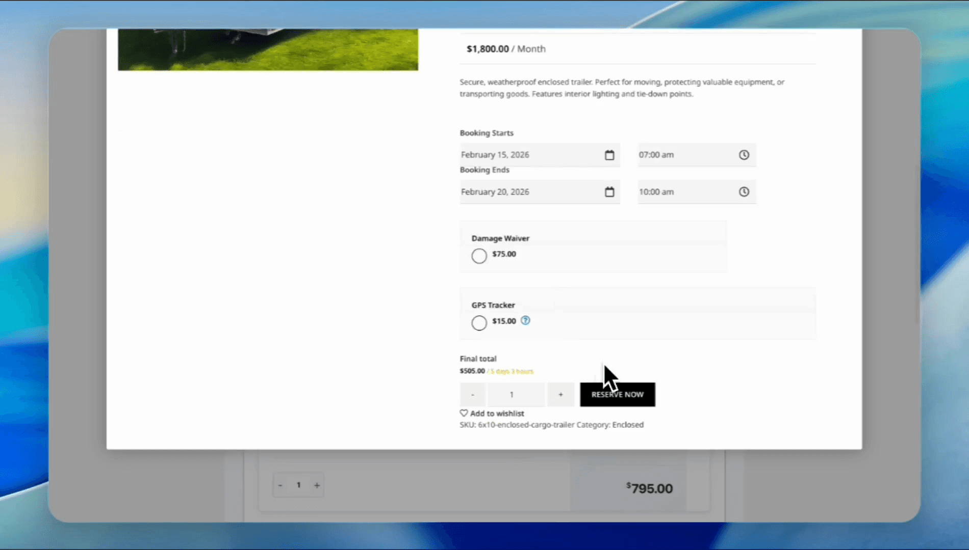 Step #7: Click the Reserve Now button.