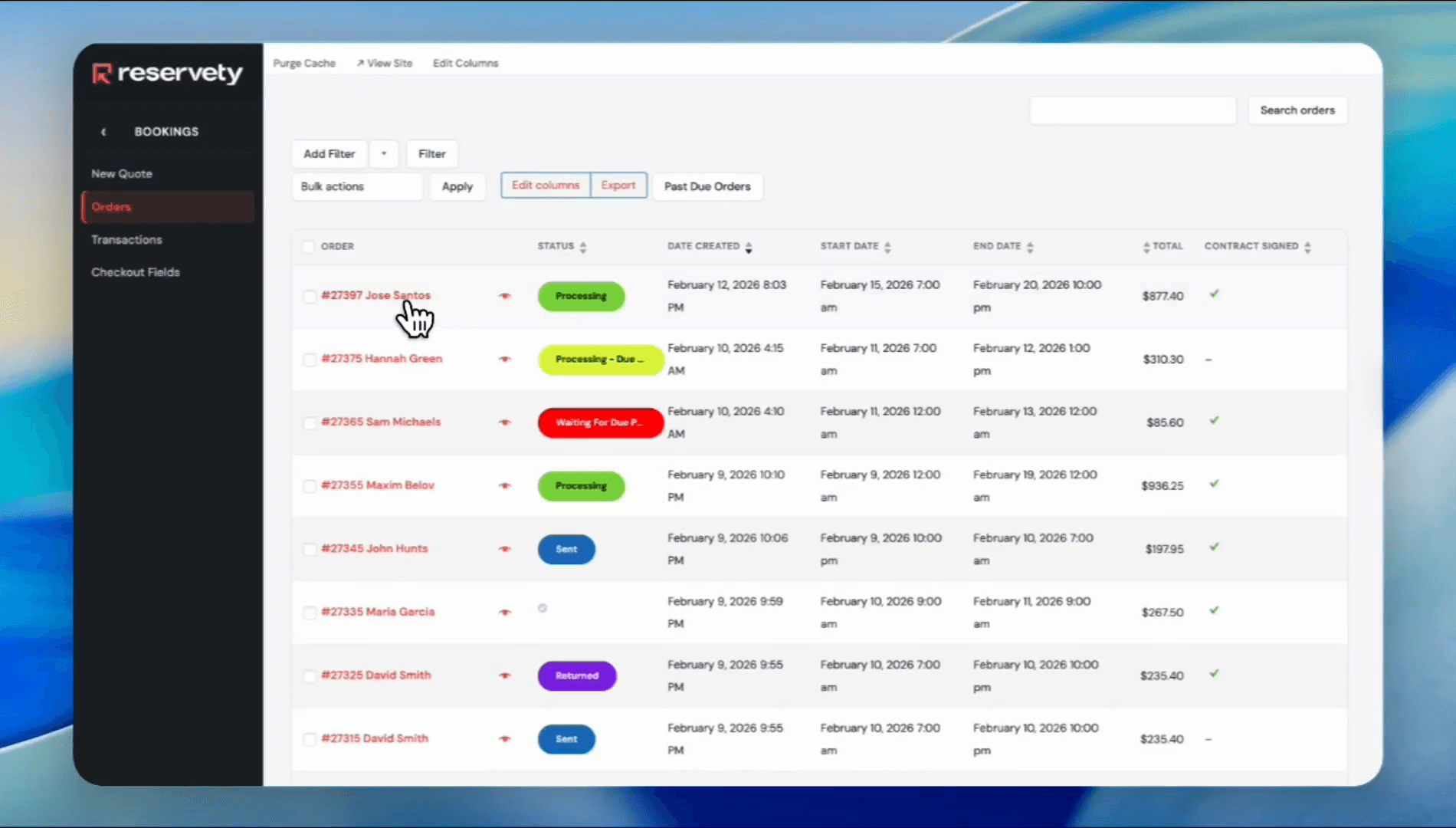 Step #2: Click on the order you want to add or remove items from.